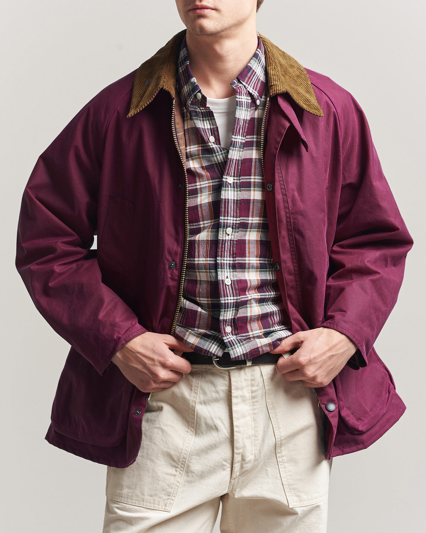 Herre | Jakker | Barbour Heritage | Oversize Bedale Wax Jacket Wine