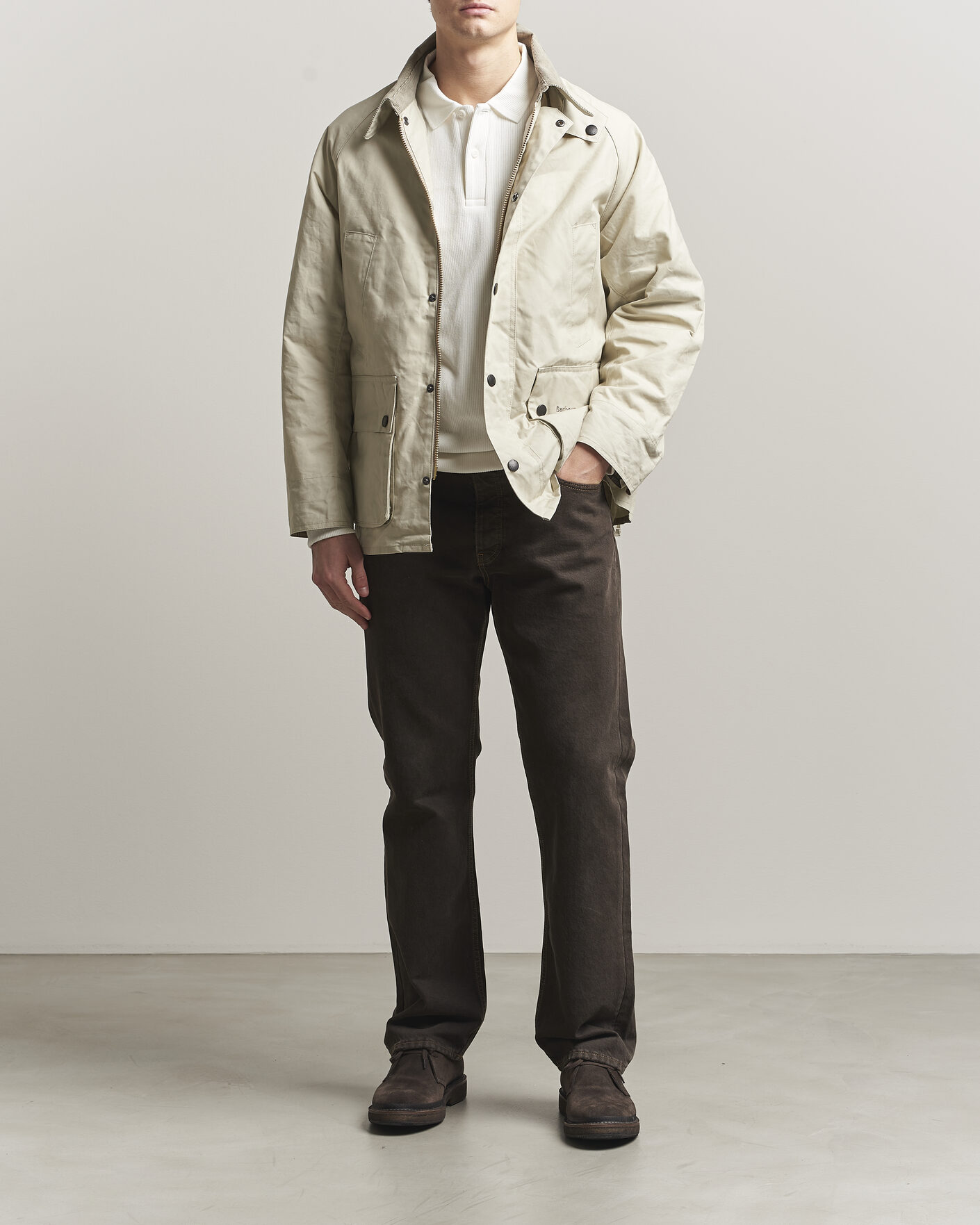 Herre | Jakker | Barbour Heritage | Oversized Bedale Cotton Jacket Clay