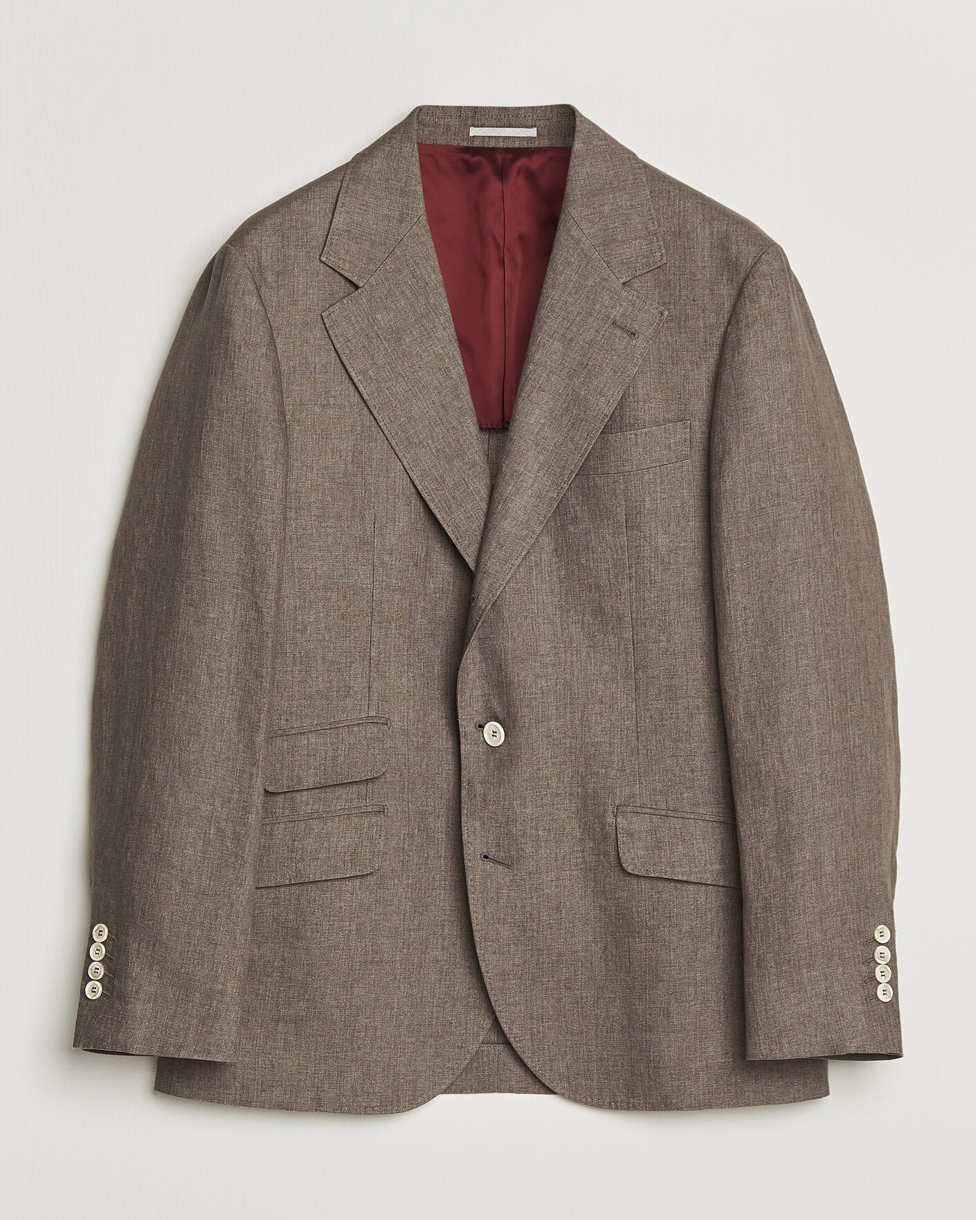 Herre | Dressjakker | Brunello Cucinelli | Linen Blazer Dark Brown