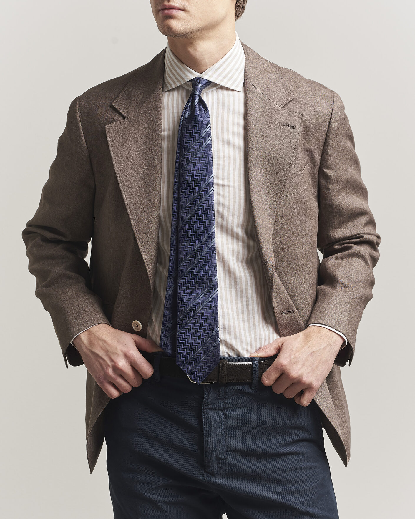 Herre | Dressjakker | Brunello Cucinelli | Linen Blazer Dark Brown