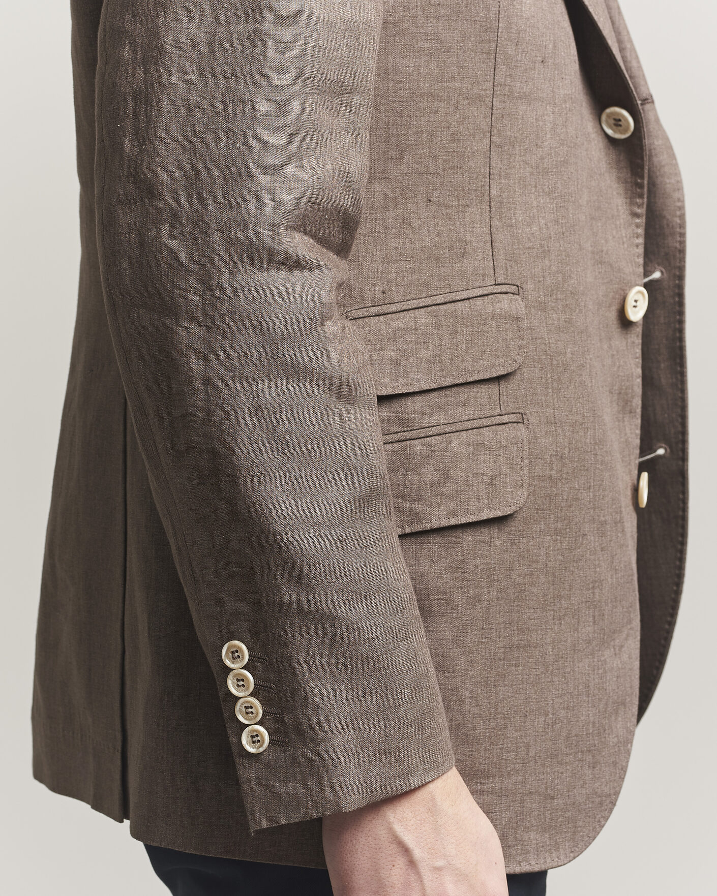 Herre | Dressjakker | Brunello Cucinelli | Linen Blazer Dark Brown