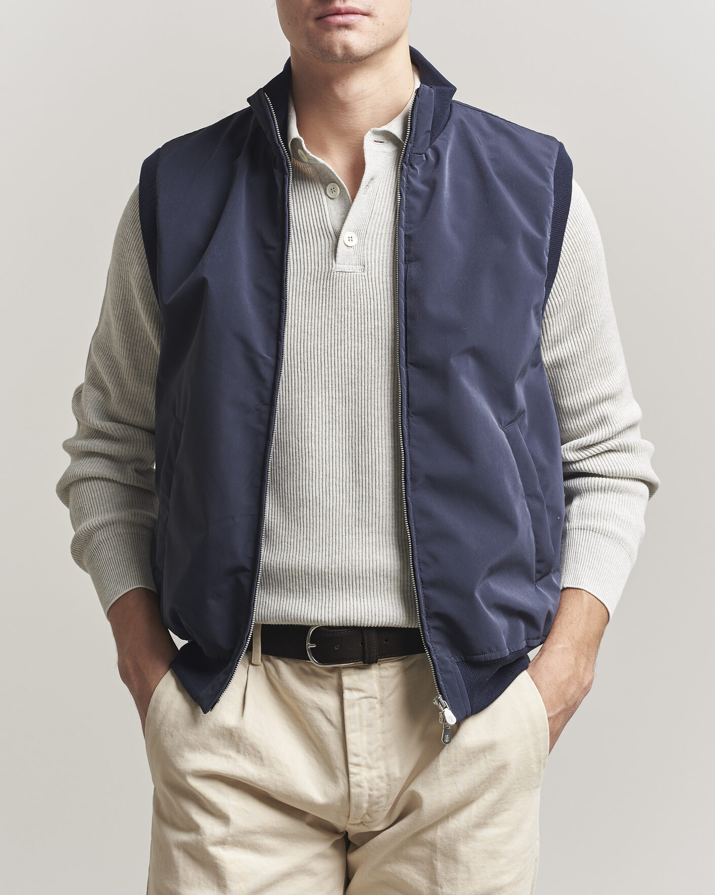 Herre | Vester | Brunello Cucinelli | Nylon Padded Gilet Navy