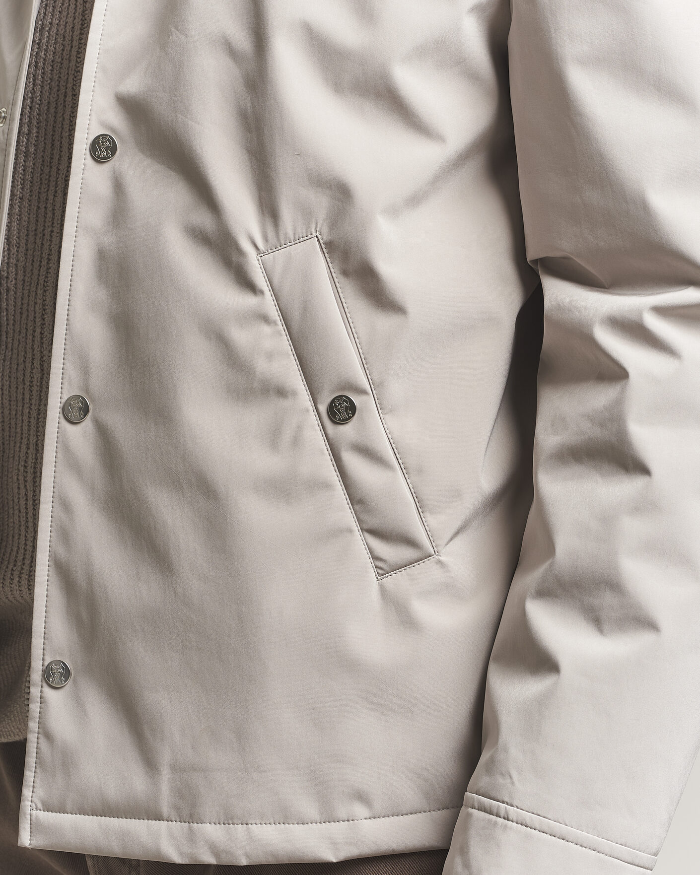 Herre | Jakker | Brunello Cucinelli | Nylon Padded Jacket Beige