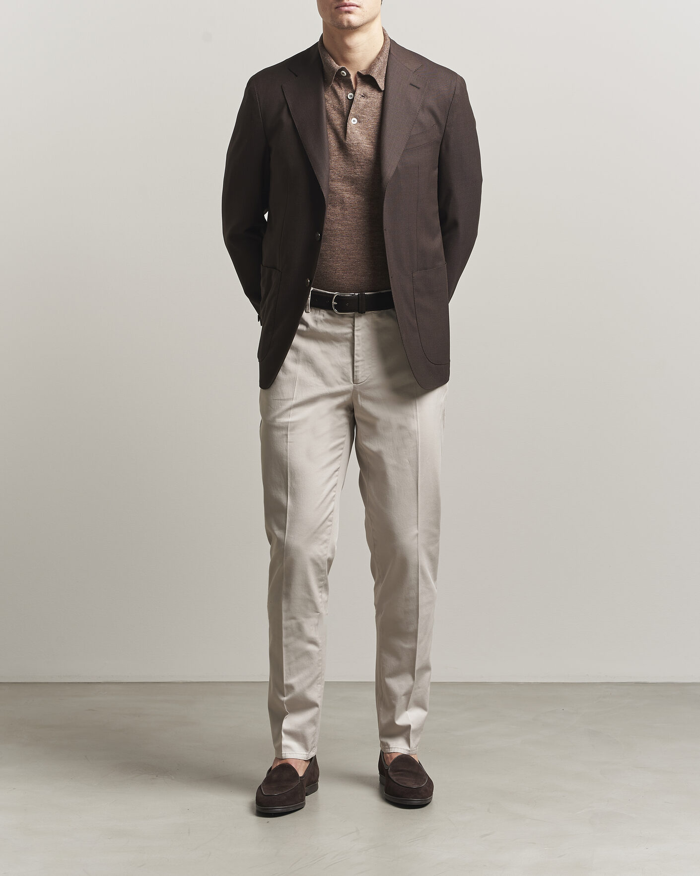 Herre | Bukser | Brunello Cucinelli | Slim Fit Chinos Light Beige