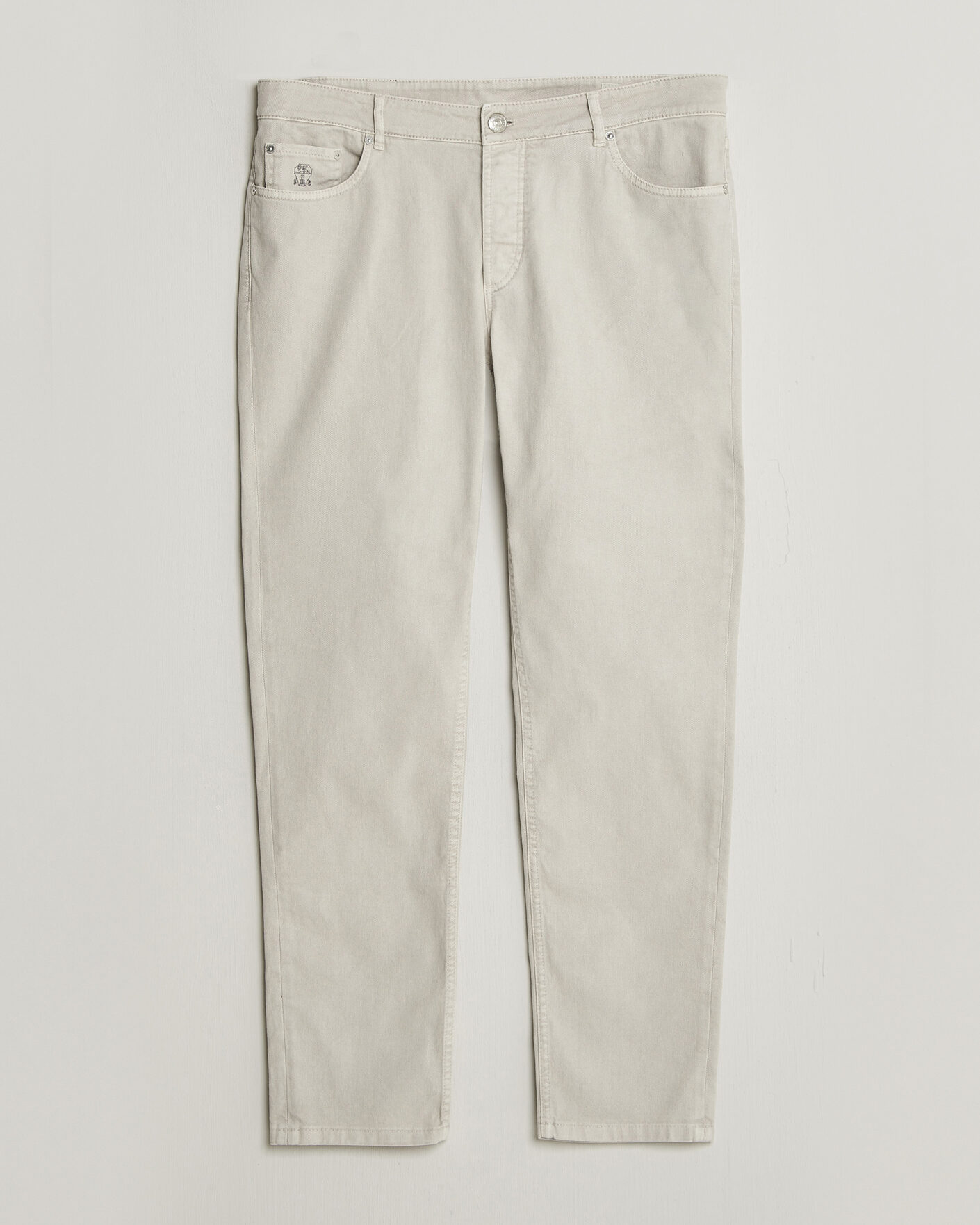Herre | Bukser | Brunello Cucinelli | Traditional Fit Bull Denim Pants Light Beige