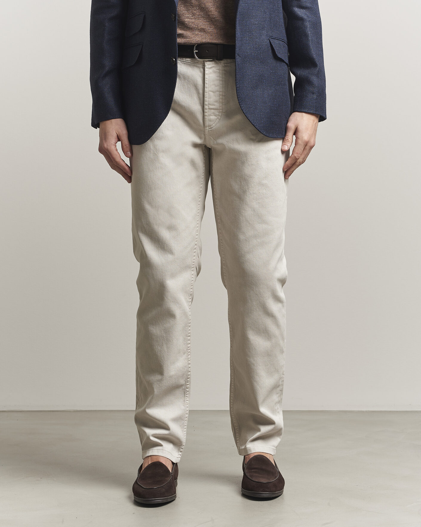 Herre | Bukser | Brunello Cucinelli | Traditional Fit Bull Denim Pants Light Beige