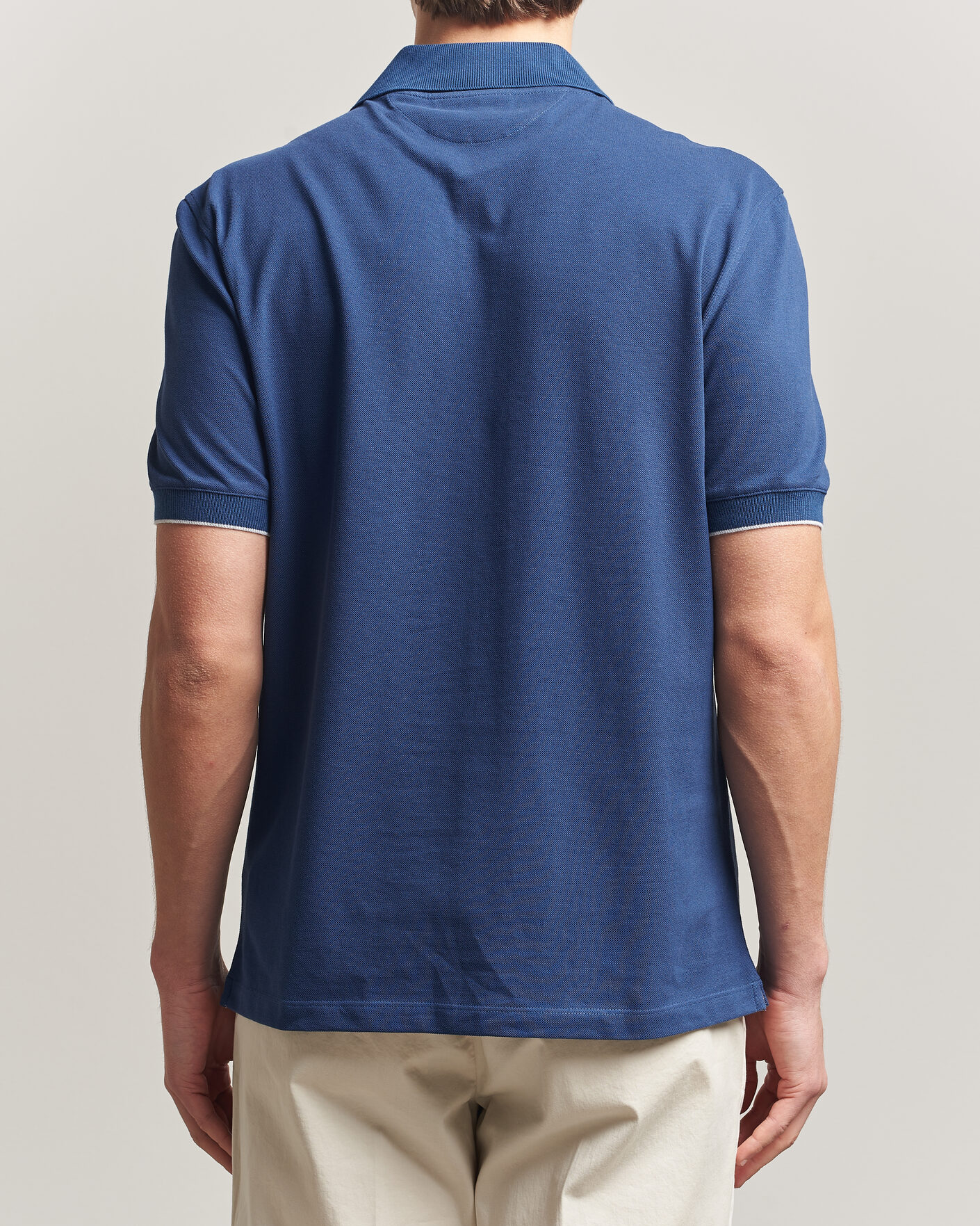 Herre | Pikéer | Brunello Cucinelli | Short Sleeve Logo Polo Blue