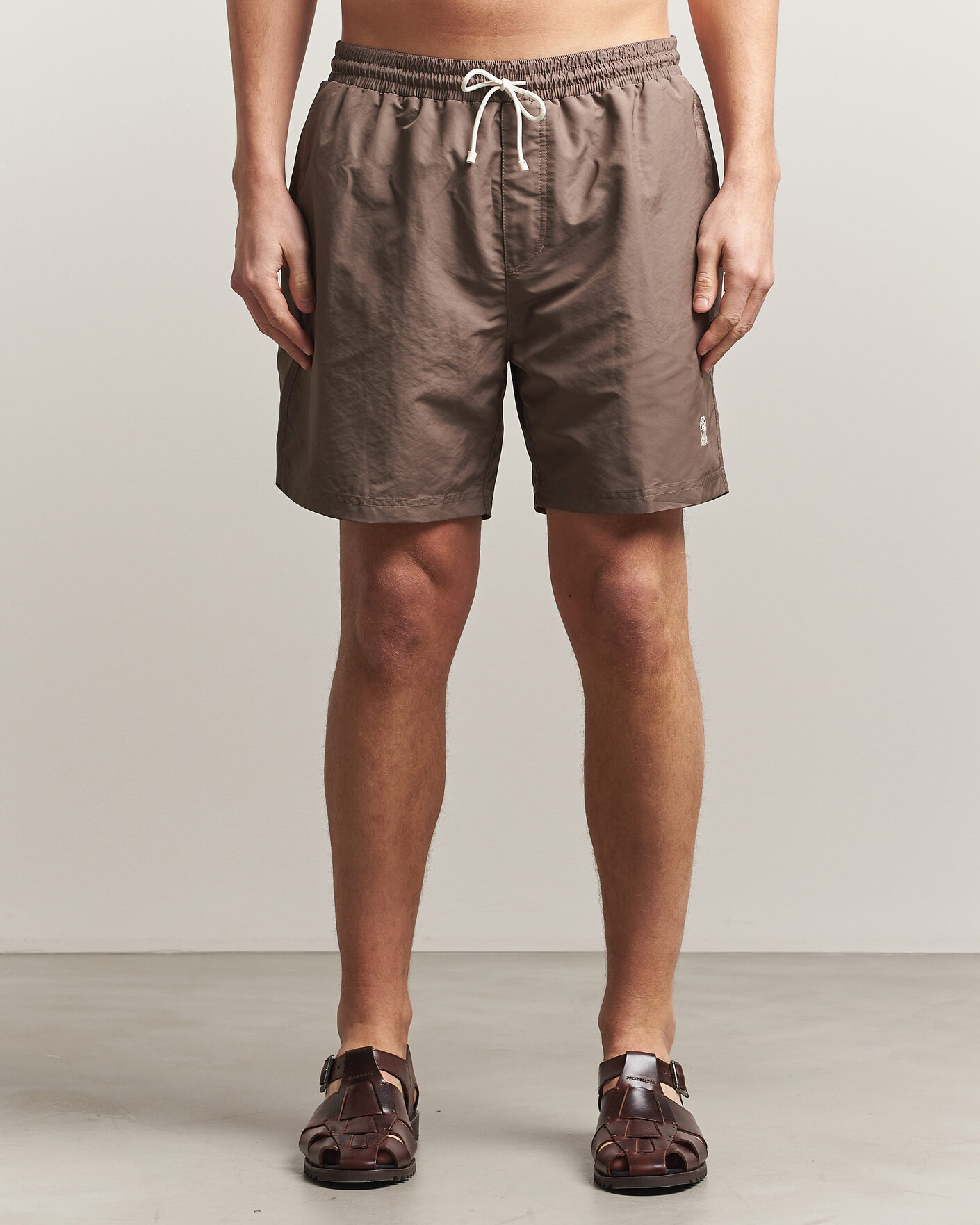 Herre | Badeshorts | Brunello Cucinelli | Nylon Swim Trunks Brown