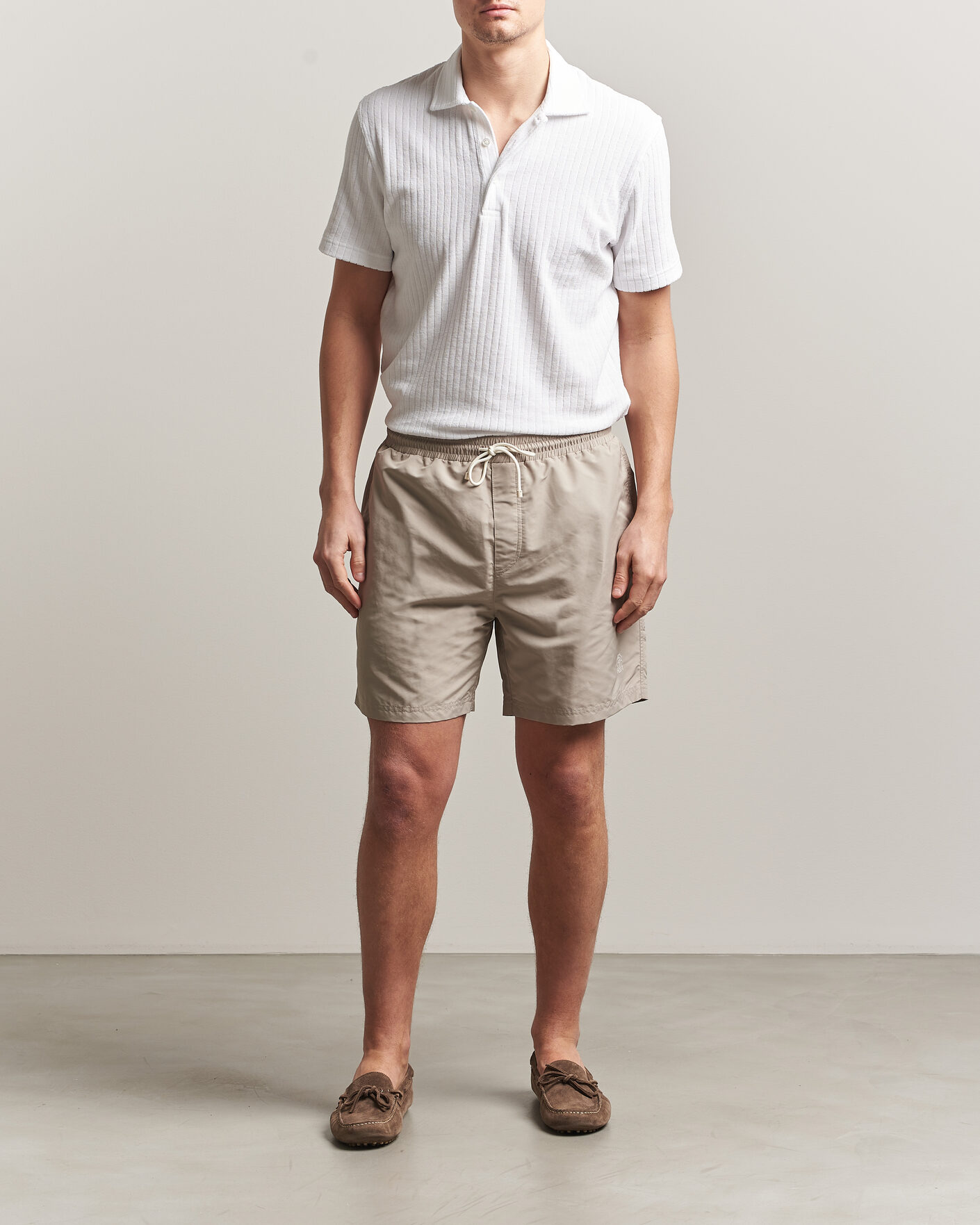 Herre | Badeshorts | Brunello Cucinelli | Nylon Swim Trunks Beige