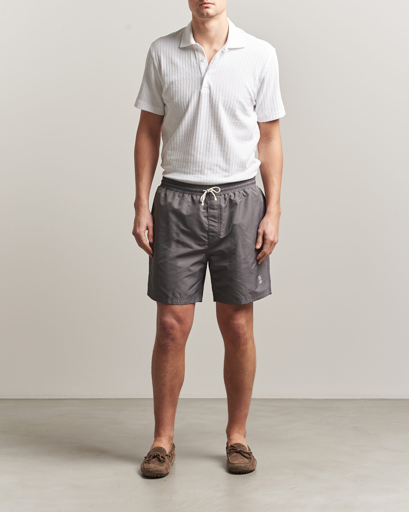 Herre | Badeshorts | Brunello Cucinelli | Nylon Swim Trunks Grey