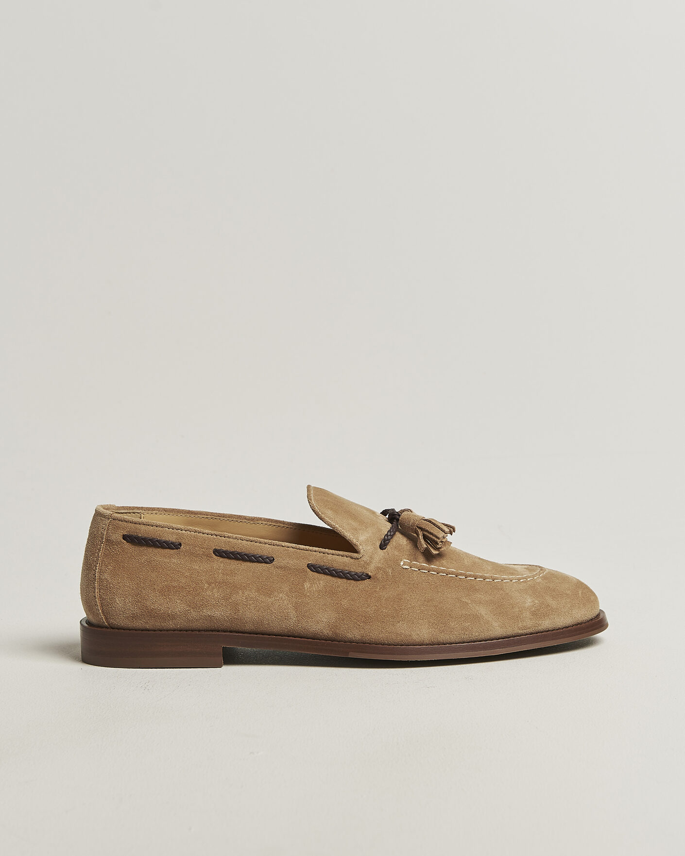 Herre | Loafers | Brunello Cucinelli | Tassel Loafers Siena Brown Suede