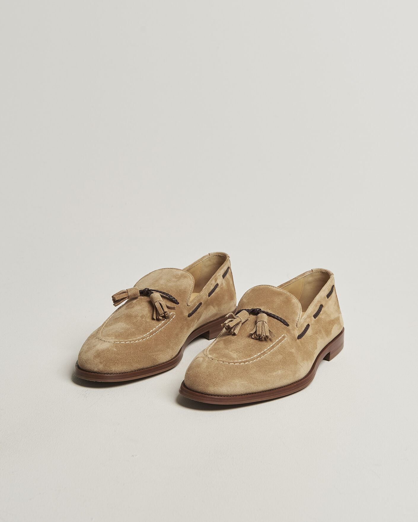 Herre | Loafers | Brunello Cucinelli | Tassel Loafers Siena Brown Suede