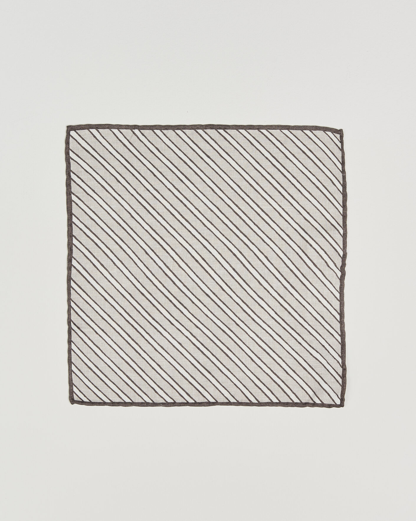 Herre | Lommetørklær | Brunello Cucinelli | Striped Pocket Square Brown