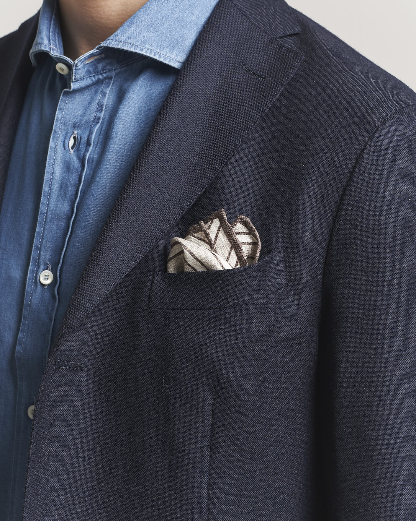 Herre | Lommetørklær | Brunello Cucinelli | Striped Pocket Square Brown