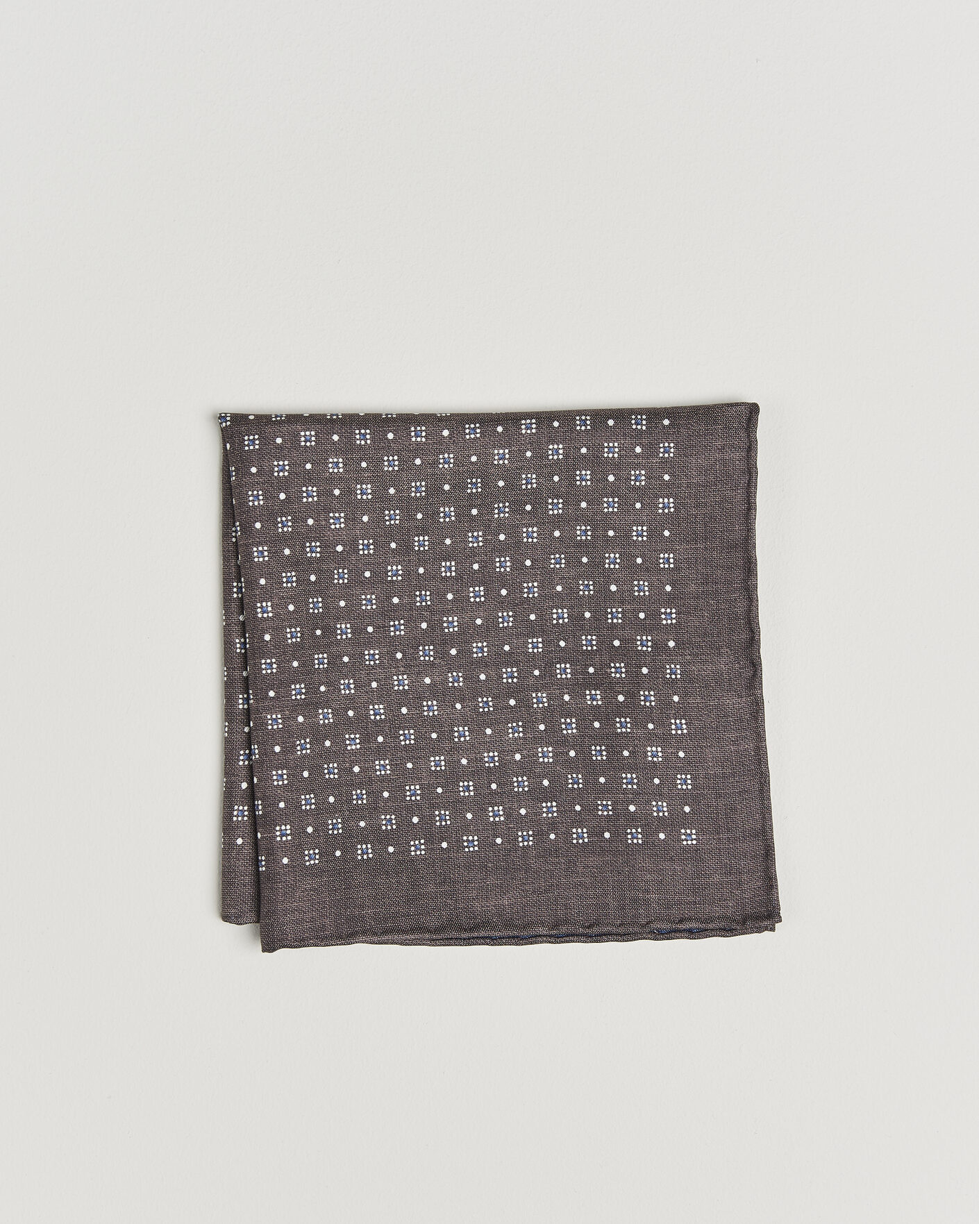 Herre | Lommetørklær | Brunello Cucinelli | Printed Silk Pocket Square Brown