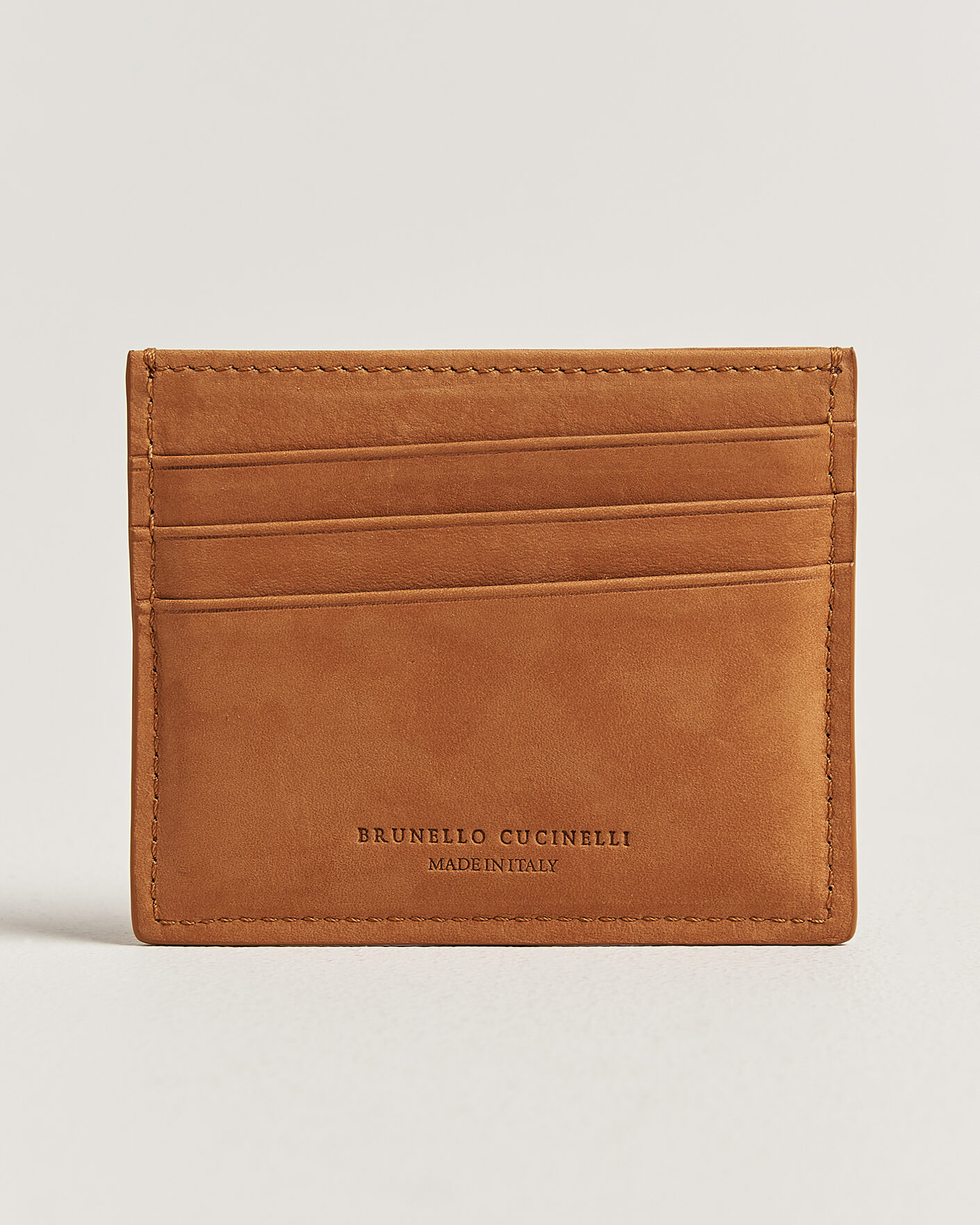 Herre | Lommebøker | Brunello Cucinelli | Nubuck Wallet Card Holder Cognac