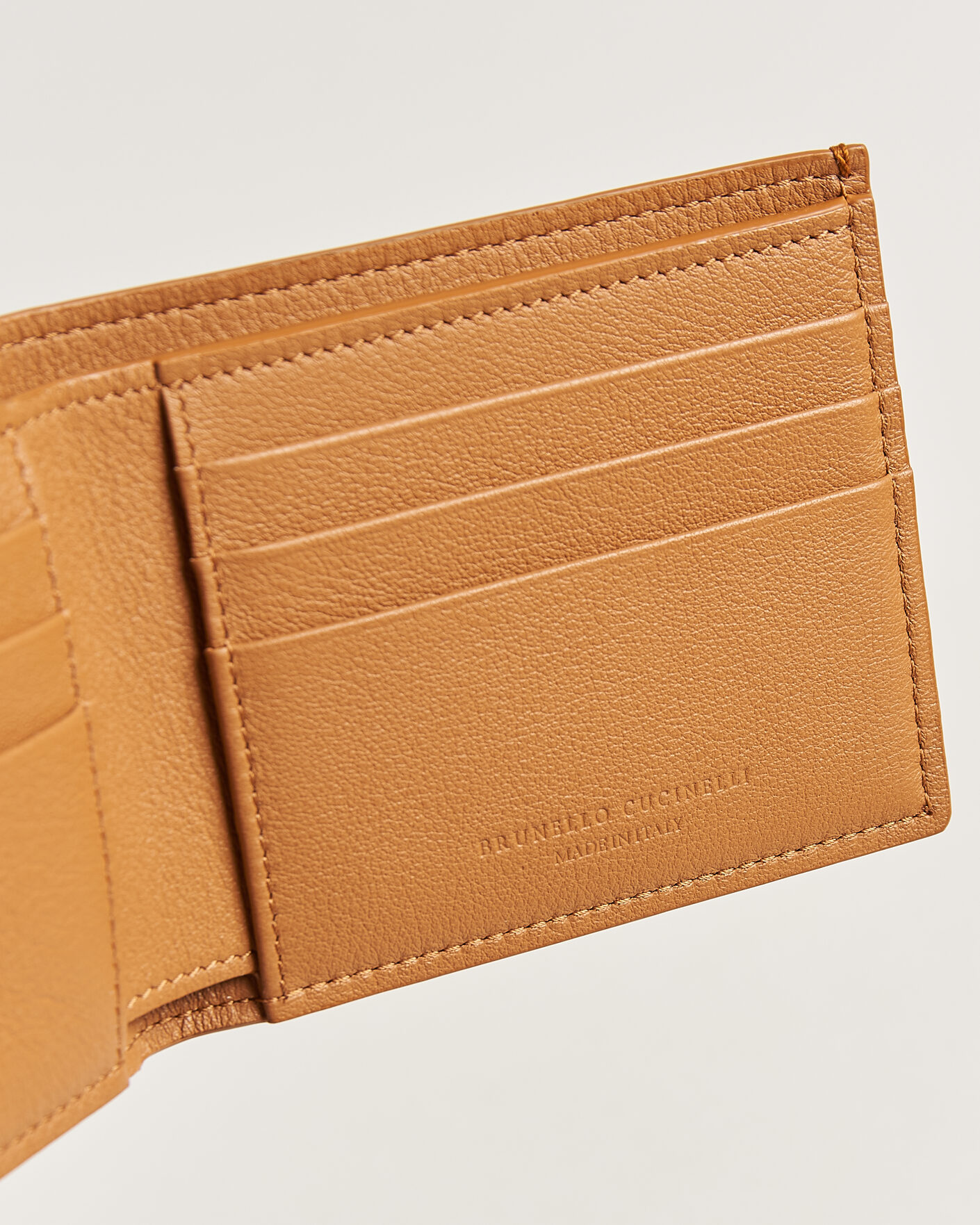 Herre | Lommebøker | Brunello Cucinelli | Nubuck Leather Wallet Cognac
