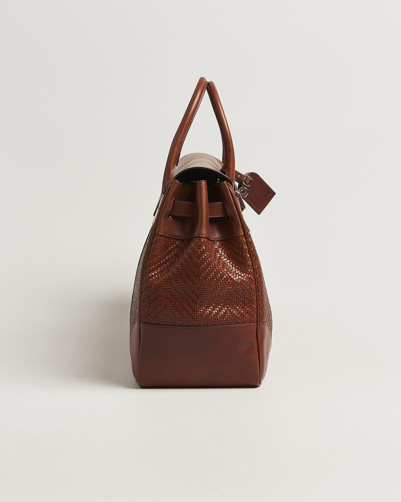 Herre | Vesker | Brunello Cucinelli | Woven Leather Duffle Bag Burnished Calf