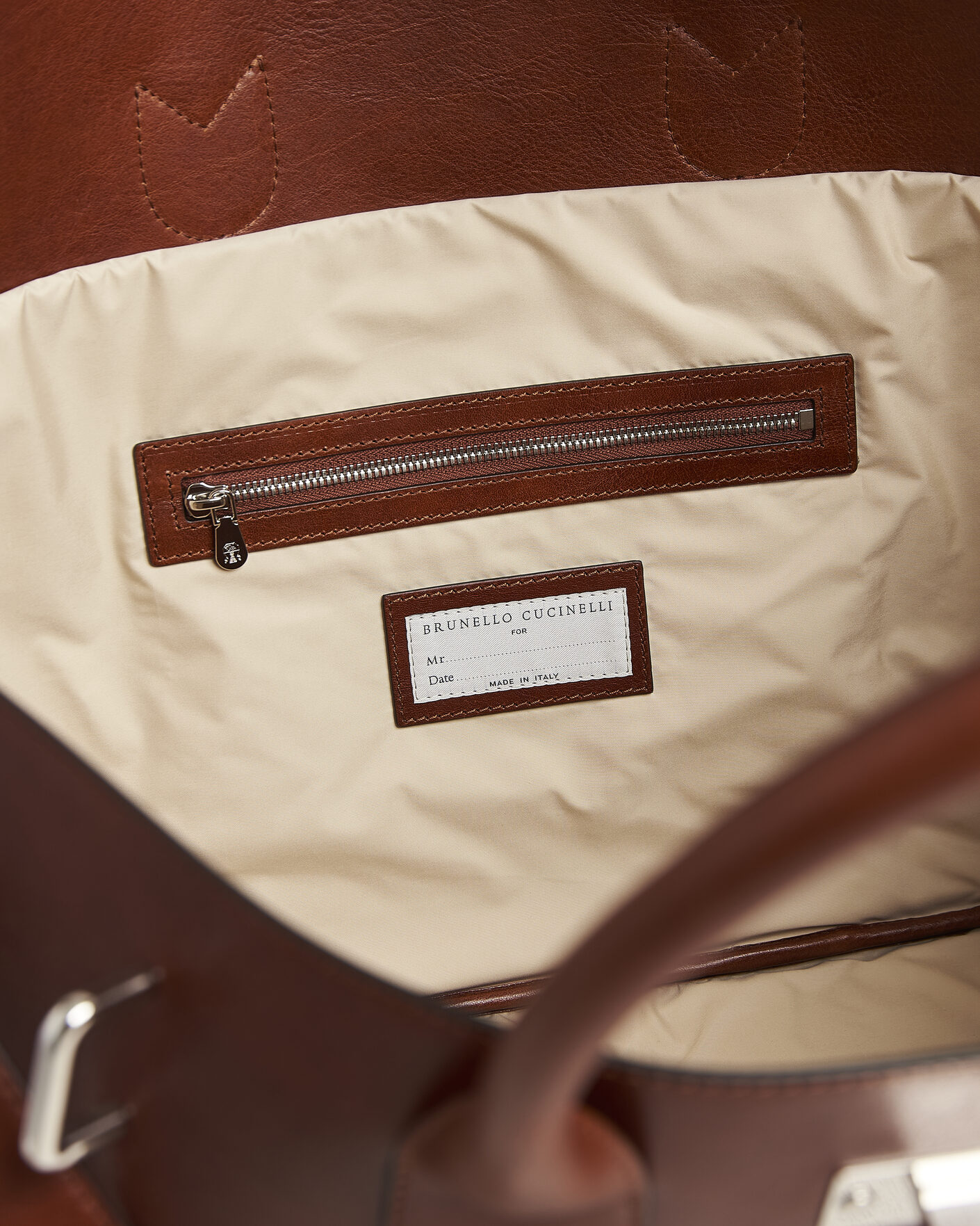 Herre | Vesker | Brunello Cucinelli | Woven Leather Duffle Bag Burnished Calf