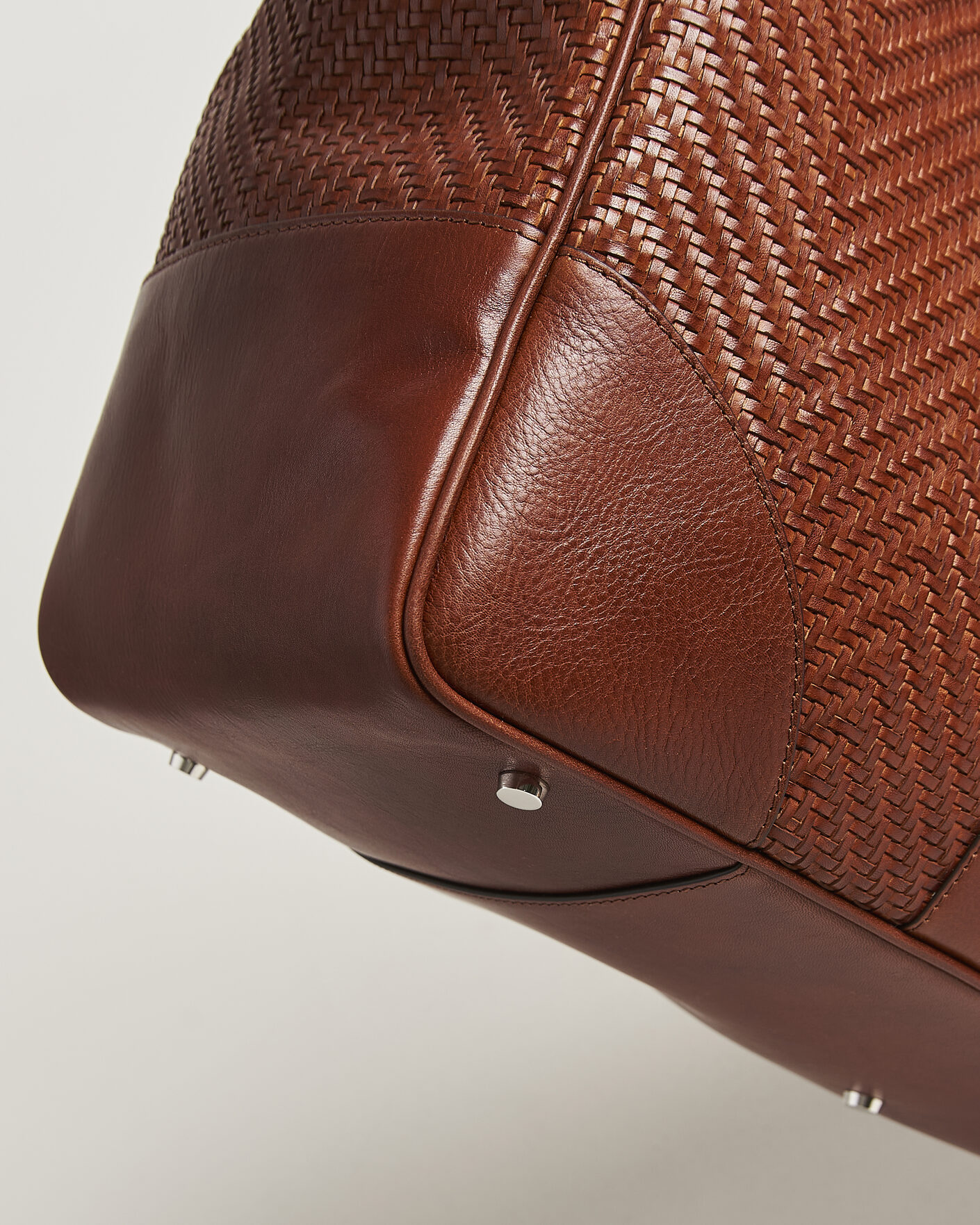 Herre | Vesker | Brunello Cucinelli | Woven Leather Duffle Bag Burnished Calf