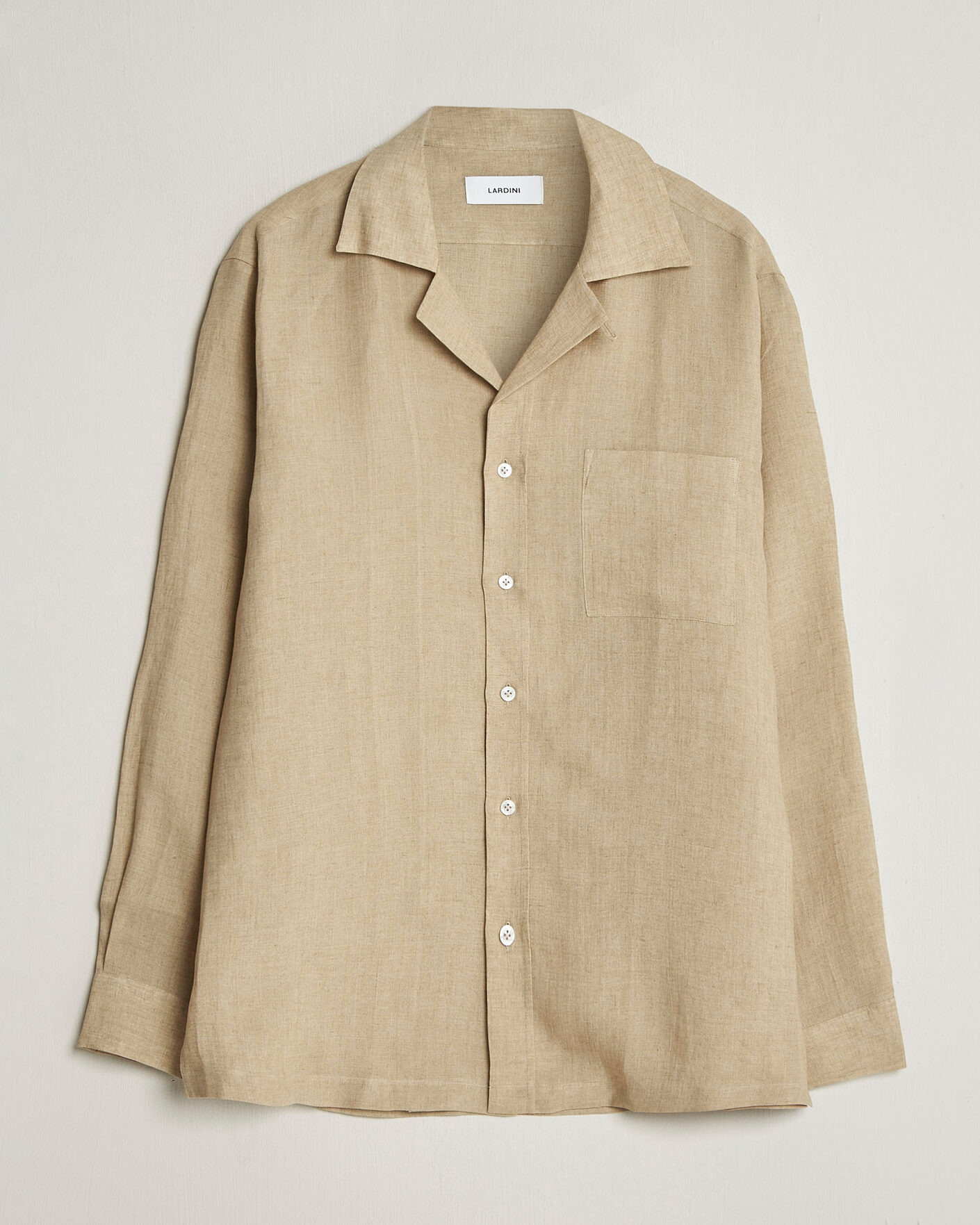 Herre | Skjorter | Lardini | Paul Linen Resort Shirt Beige