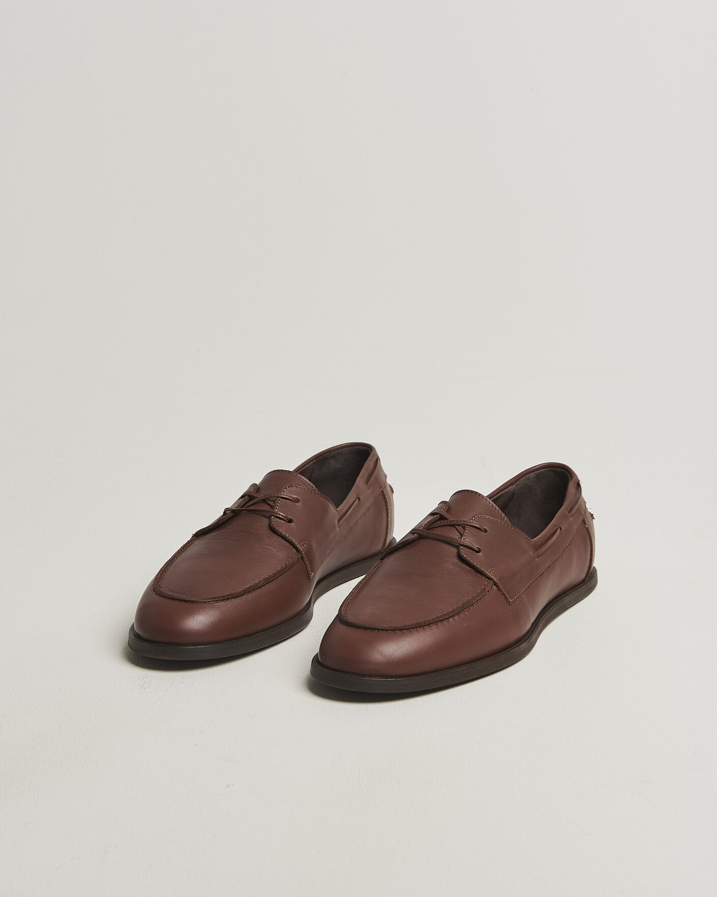Herre | Seilersko | Lardini | Orfeo Leather Boat Shoe Brown
