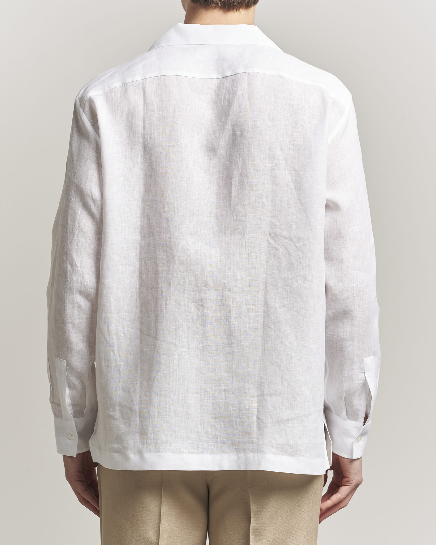 Herre | Skjorter | Lardini | Paul Linen Resort Shirt White
