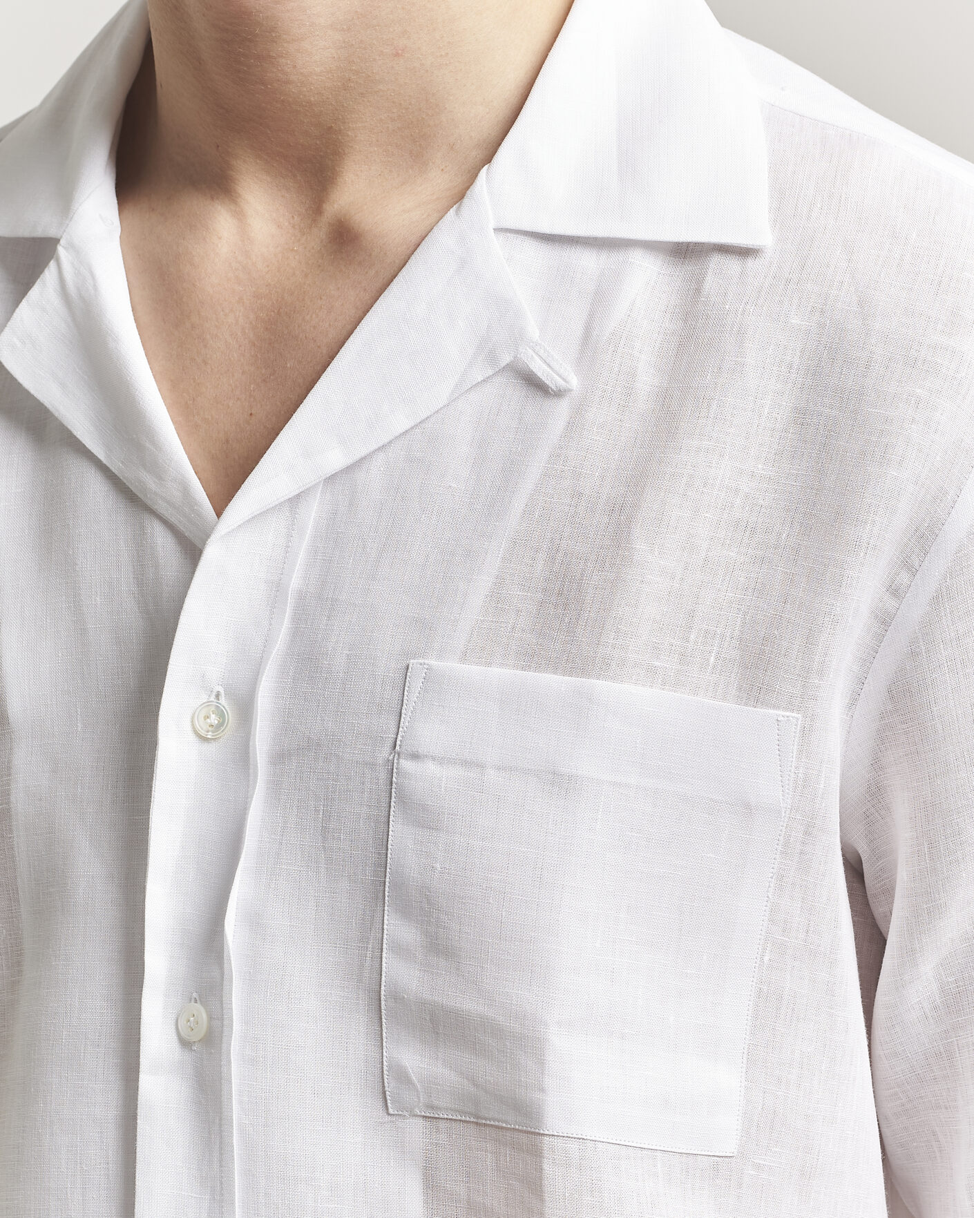 Herre | Skjorter | Lardini | Paul Linen Resort Shirt White