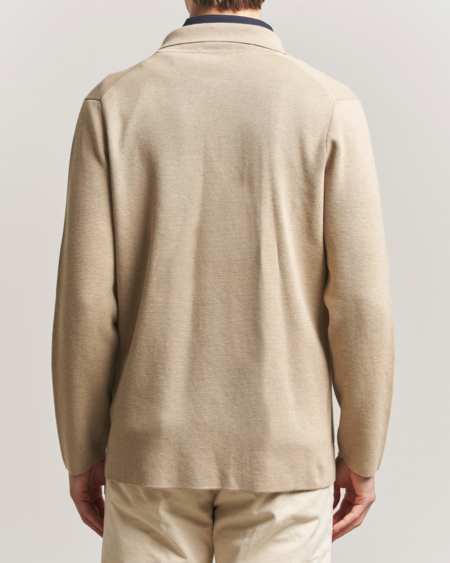 Herre | Dressjakker | Lardini | Knitted Cotton Blazer Beige