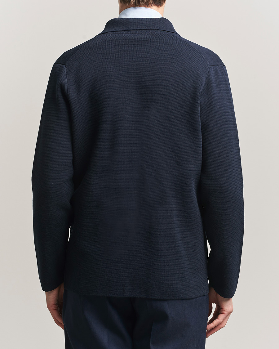 Herre | Dressjakker | Lardini | Knitted Cotton Blazer Navy