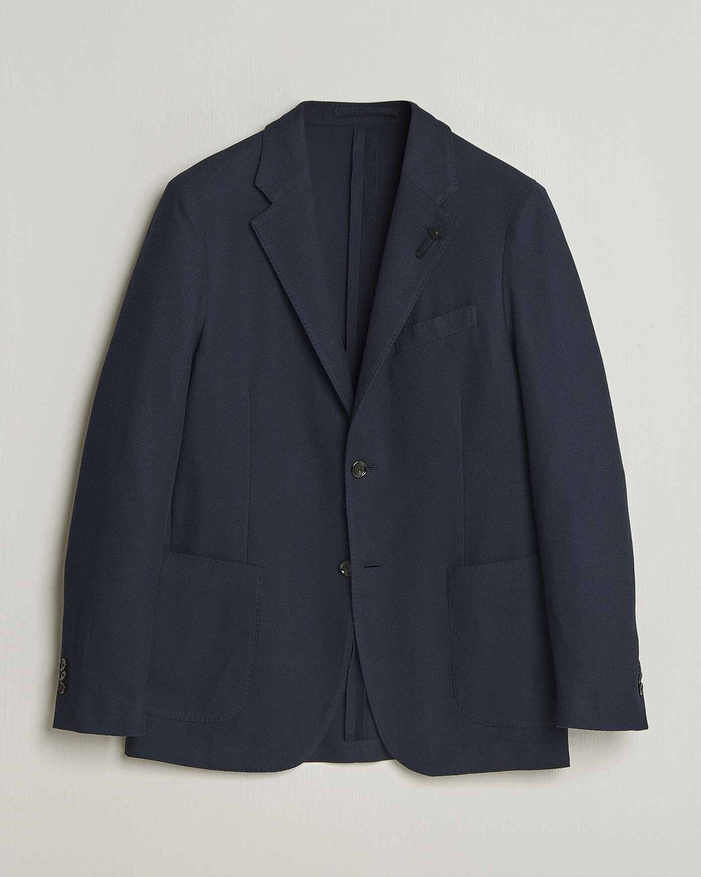Herre | Dressjakker | Lardini | Loro Piana Jersey Piquet Cotton Blazer Navy