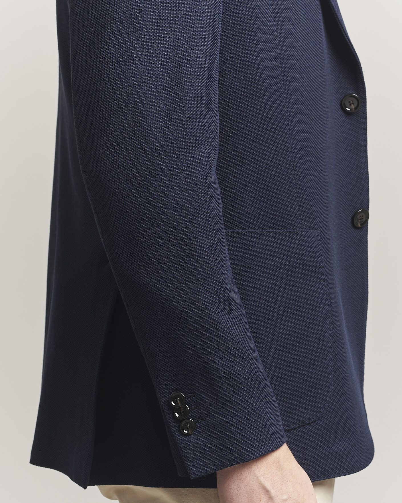 Herre | Dressjakker | Lardini | Loro Piana Jersey Piquet Cotton Blazer Navy