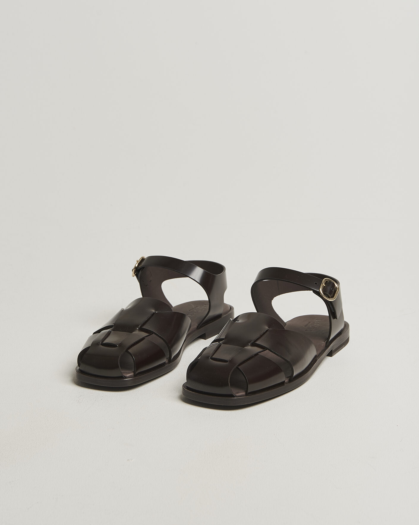 Herre | Sandaler og tøfler | Lardini | Marcel Leather Sandal Dark Brown
