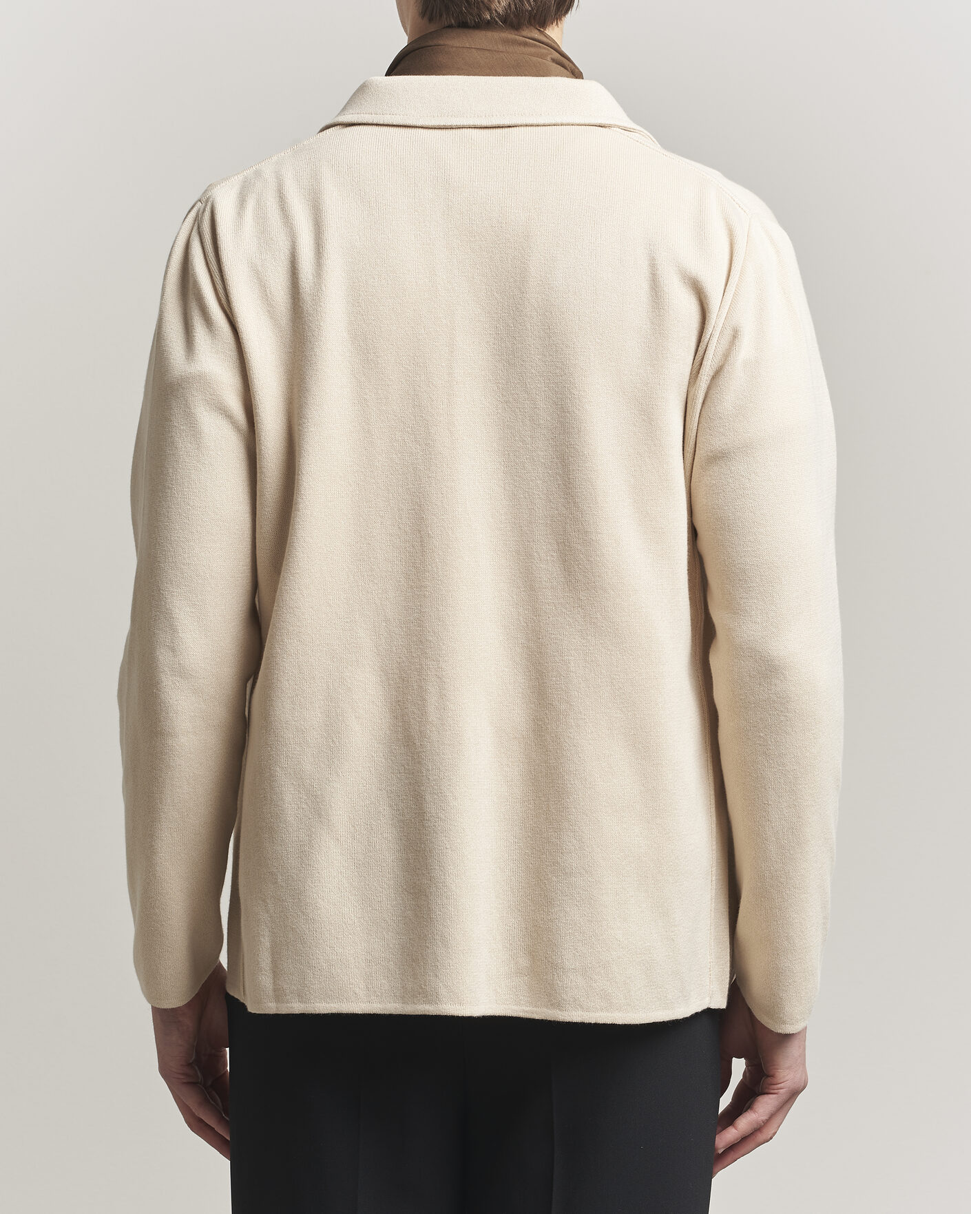 Herre | Dressjakker | Lardini | Knitted Cotton Pocket Shirt Jacket Beige