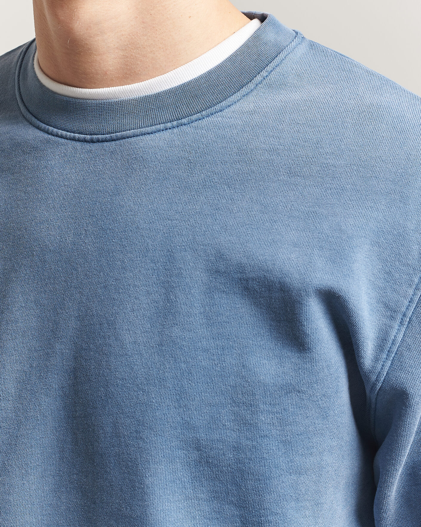 Herre | Gensere | Colorful Standard | Classic Organic Crew Neck Sweat Faded Indigo