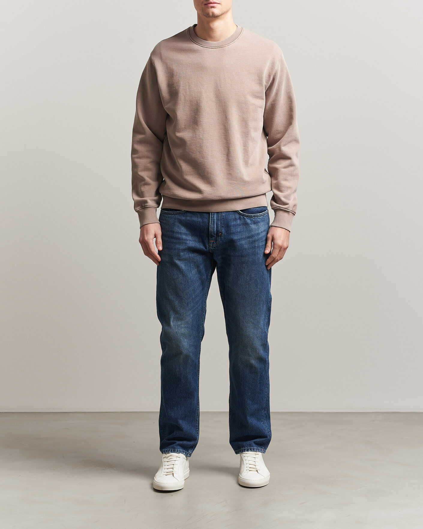Herre | Gensere | Colorful Standard | Classic Organic Crew Neck Sweat Faded Khaki