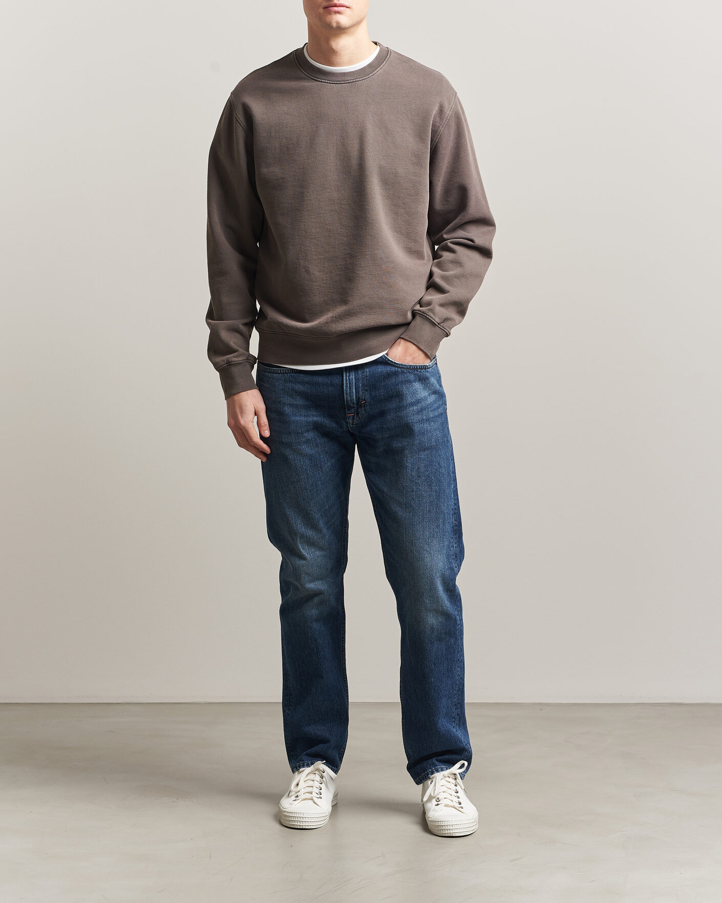 Herre | Gensere | Colorful Standard | Classic Organic Crew Neck Sweat Fade Mud