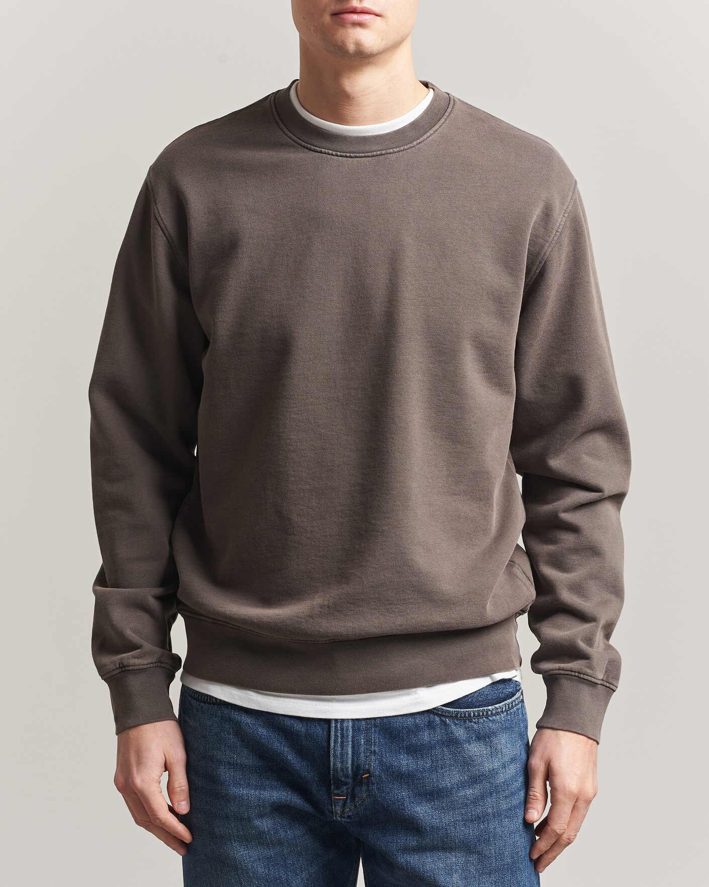 Herre | Gensere | Colorful Standard | Classic Organic Crew Neck Sweat Fade Mud