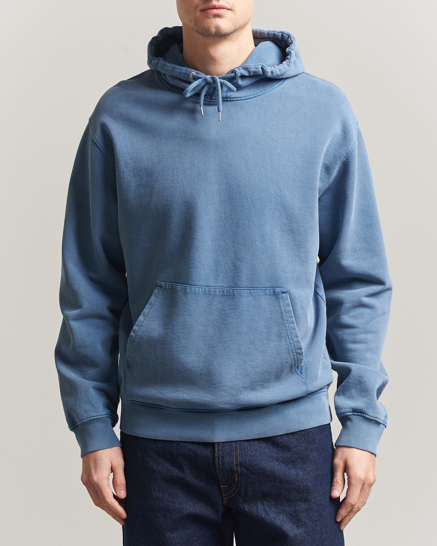 Herre | Gensere | Colorful Standard | Classic Organic Hood Faded Indigo