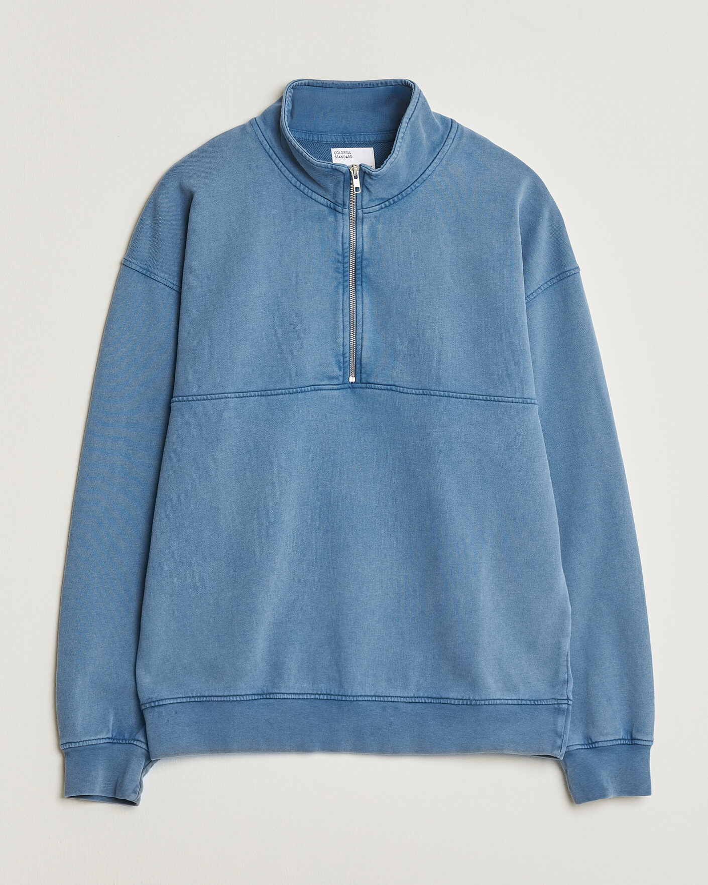 Herre | Gensere | Colorful Standard | Classic Organic Half-Zip Faded Indigo