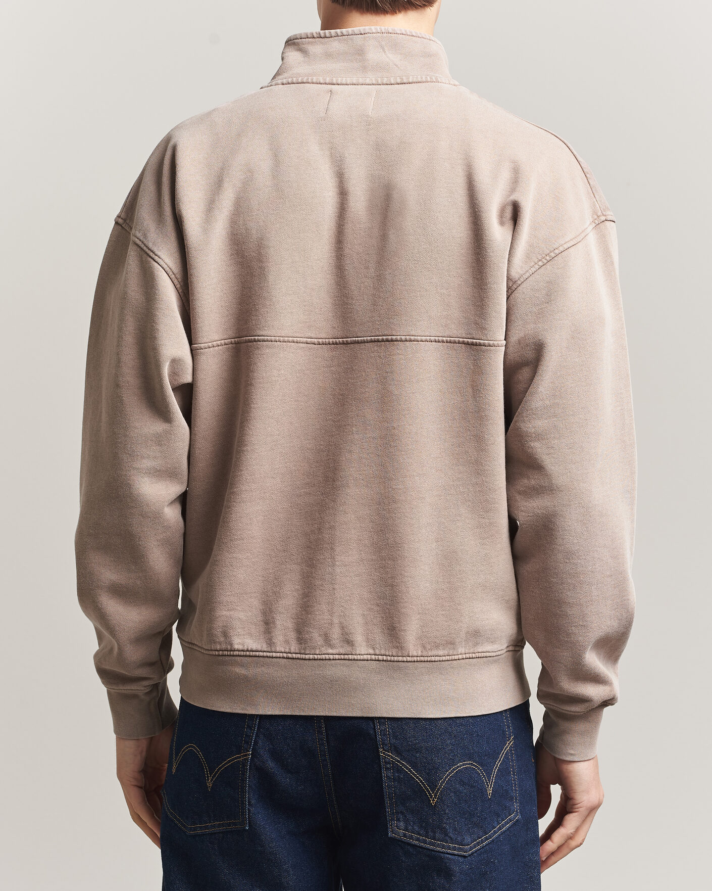 Herre | Gensere | Colorful Standard | Classic Organic Half-Zip Faded Khaki