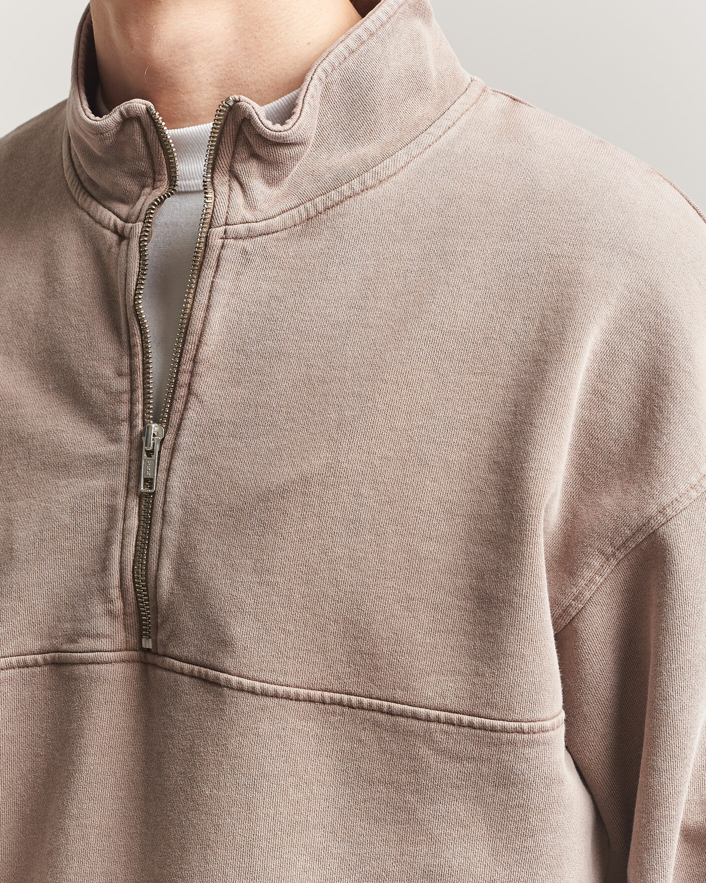Herre | Gensere | Colorful Standard | Classic Organic Half-Zip Faded Khaki