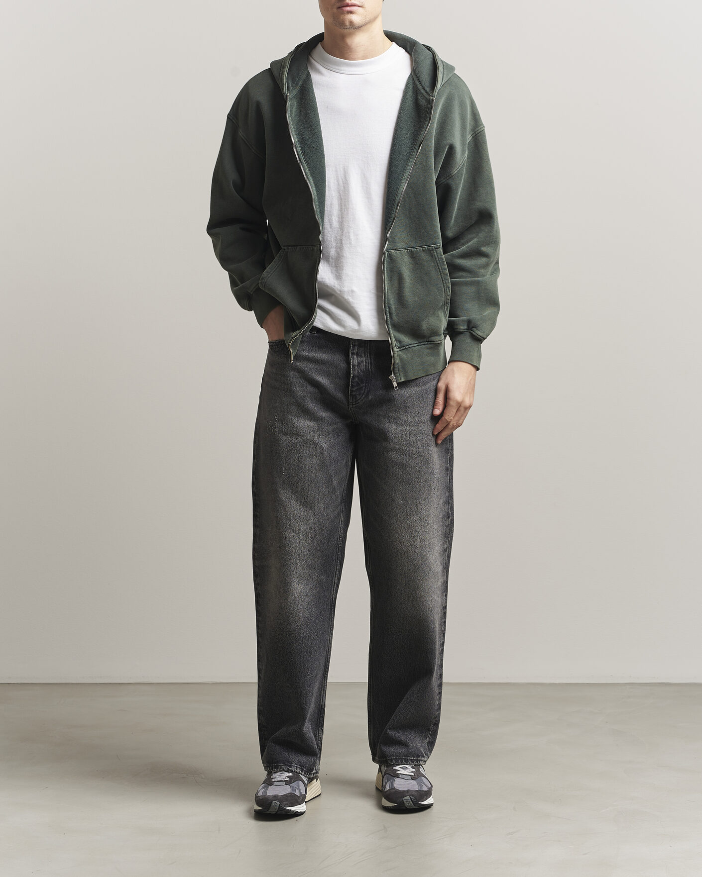 Herre | Gensere | Colorful Standard | Classic Organic Full Zip Hoodie Midnight Forest