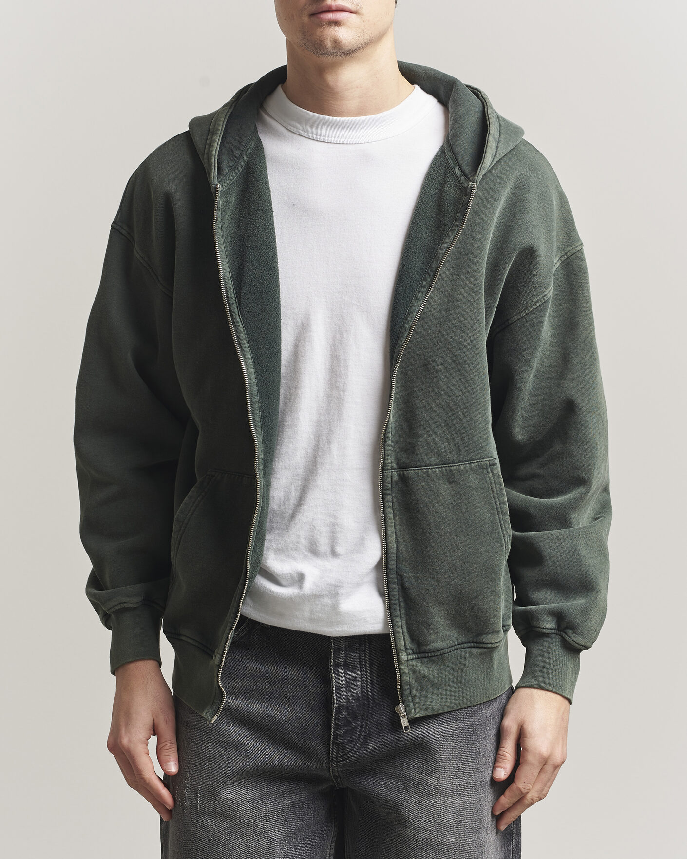 Herre | Gensere | Colorful Standard | Classic Organic Full Zip Hoodie Midnight Forest