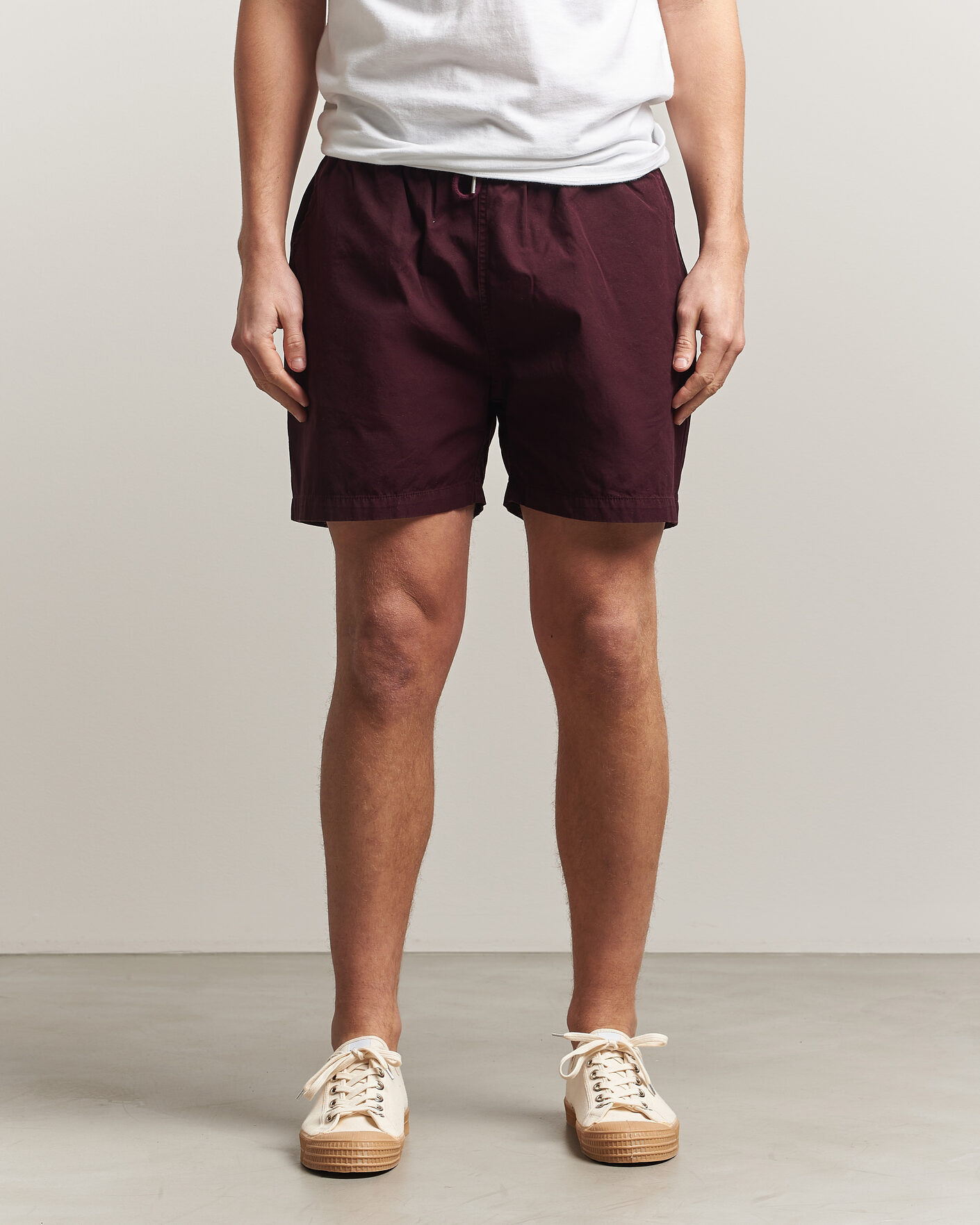 Herre | Shorts | Colorful Standard | Classic Organic Twill Drawstring Shorts Oxblood Red