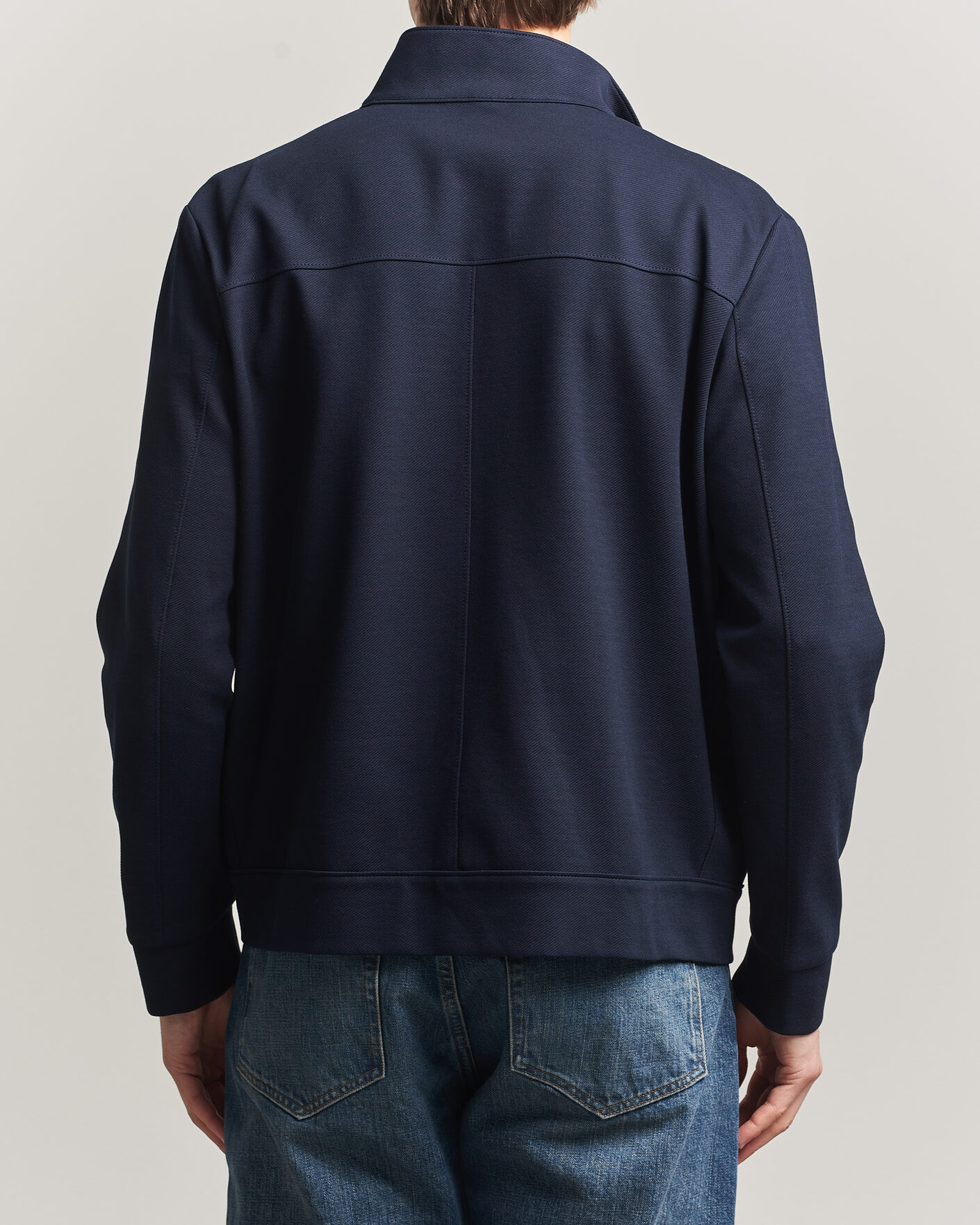 Herre | Jakker | Harris Wharf London | Loro Piana Cavalry Twill Harrington Jacket Navy Blue