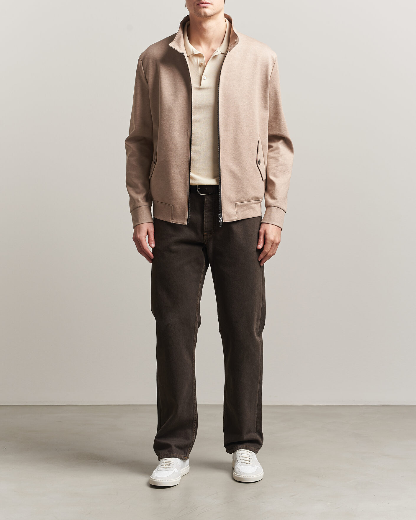 Herre | Jakker | Harris Wharf London | Loro Piana Cavalry Twill Harrington Jacket Oat