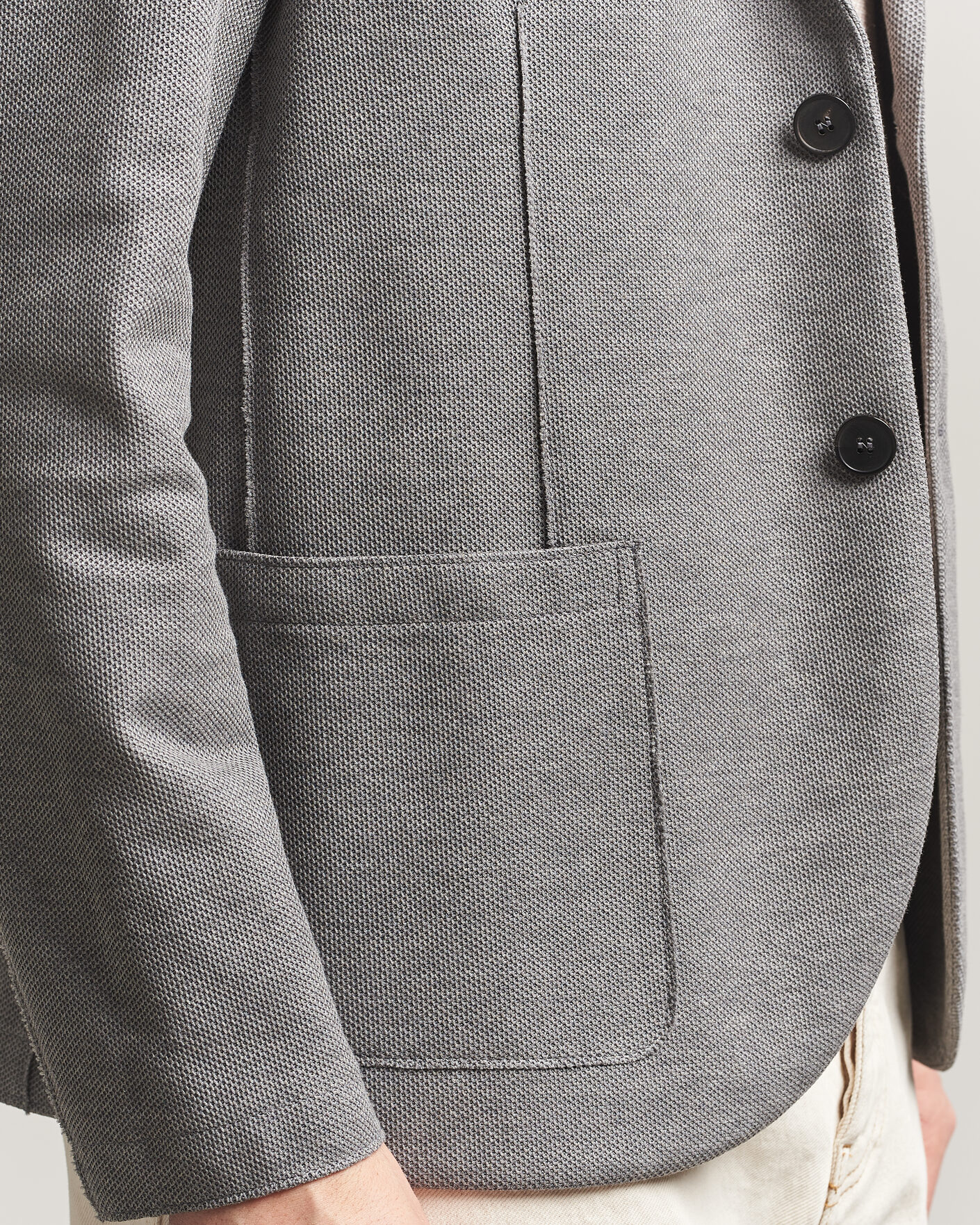 Herre | Dressjakker | Harris Wharf London | Loro Piana Honey Comb Blazer Light Grey