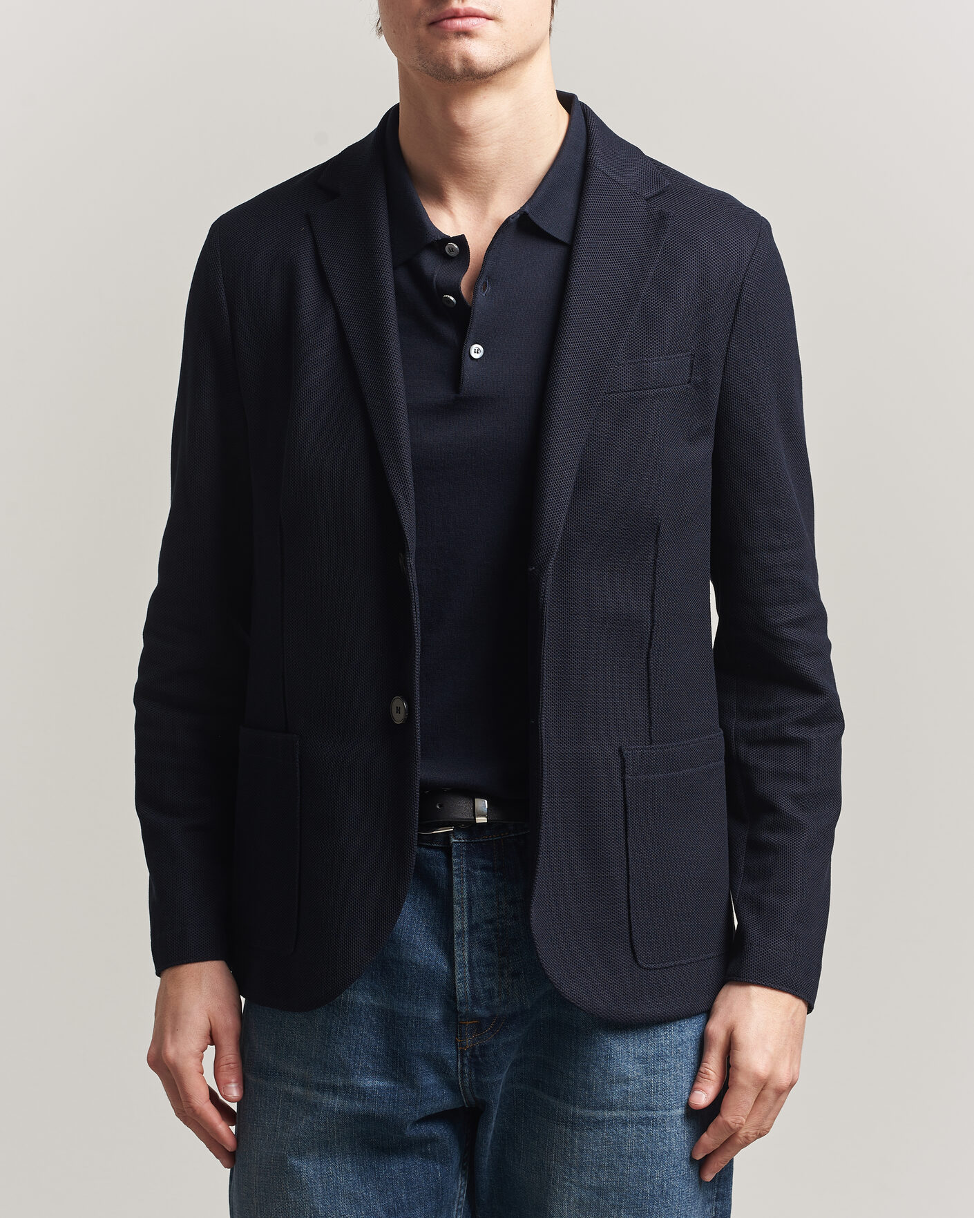 Herre | Dressjakker | Harris Wharf London | Loro Piana Honey Comb Blazer Navy Blue
