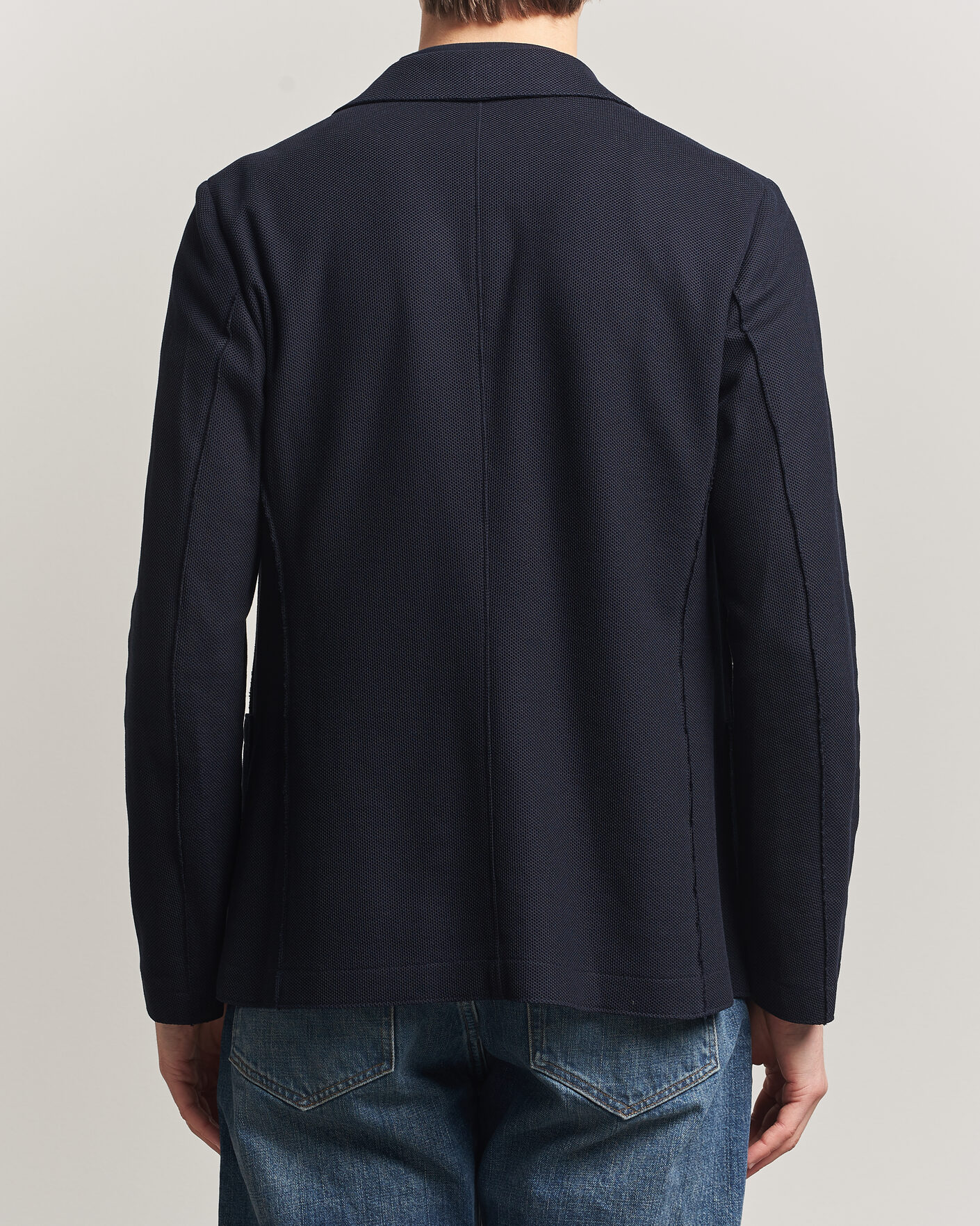 Herre | Dressjakker | Harris Wharf London | Loro Piana Honey Comb Blazer Navy Blue